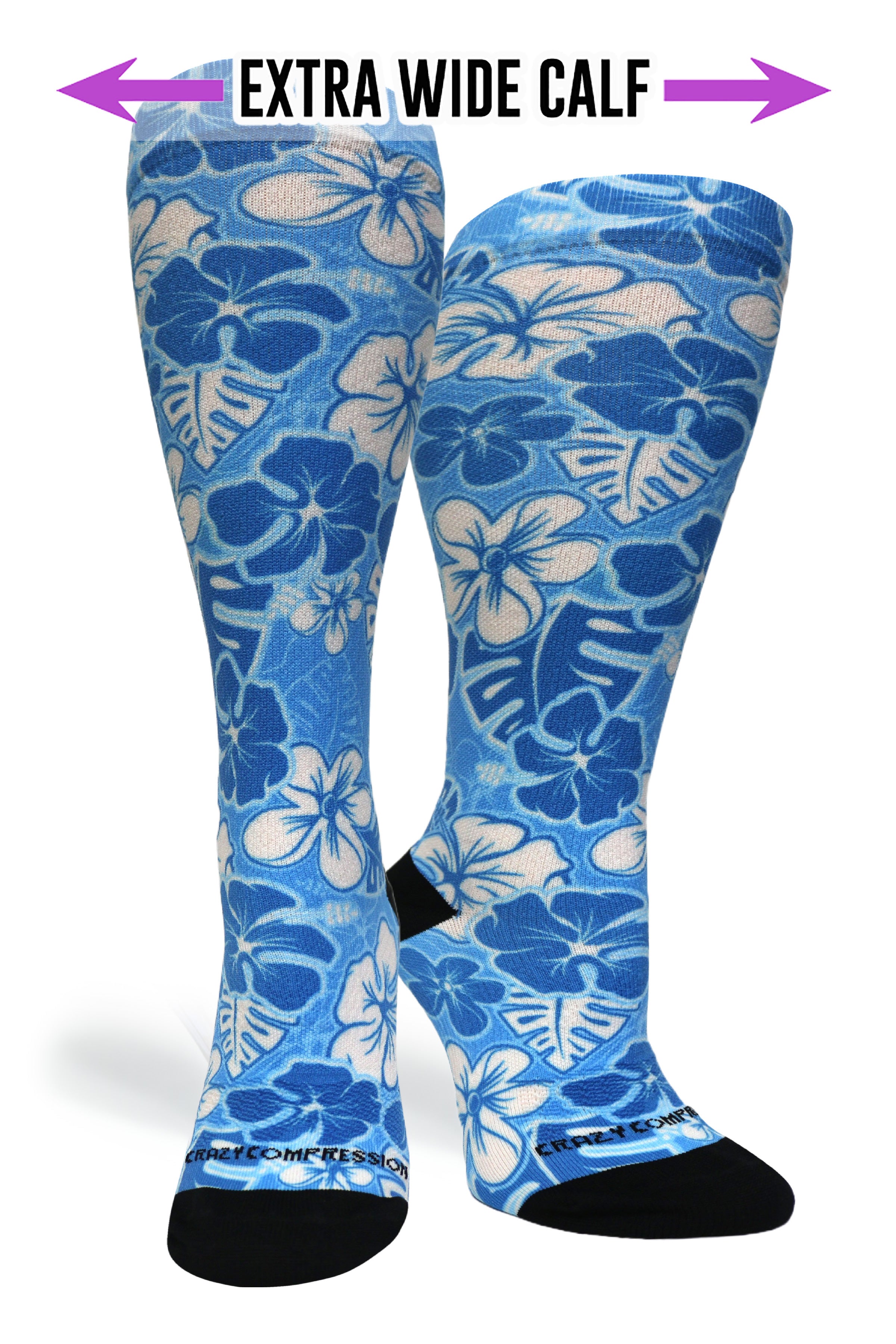 360 Aloha Blue OTC Compression Socks (Standard & Extra Wide)