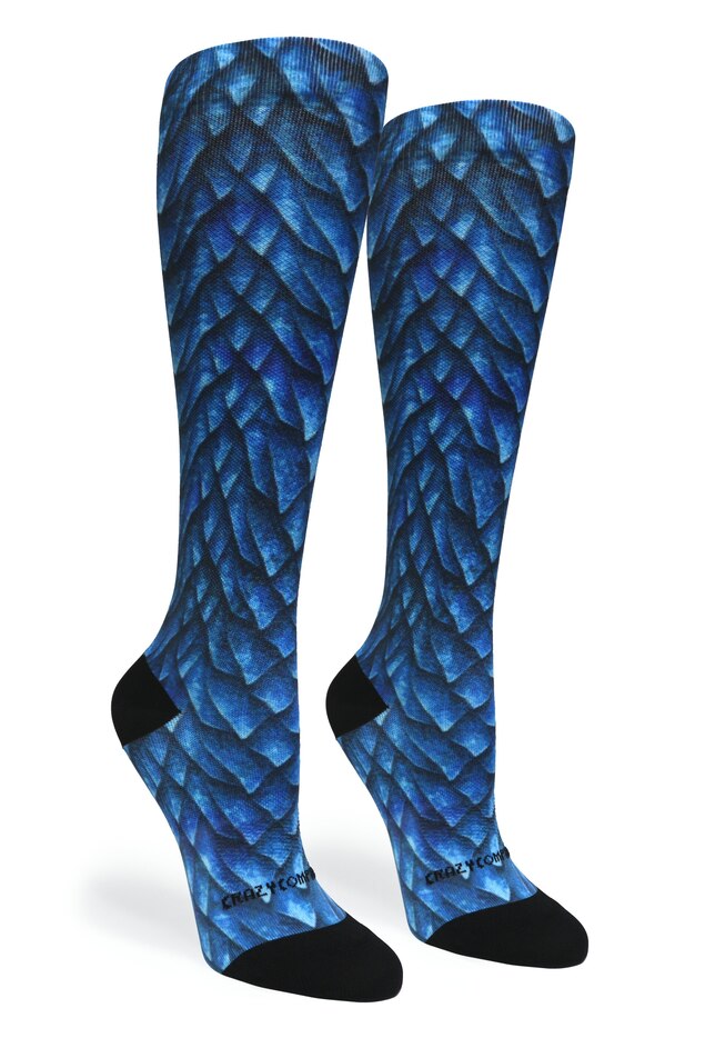 360 Cobalt Dragon OTC Compression Socks (Standard & Extra Wide)