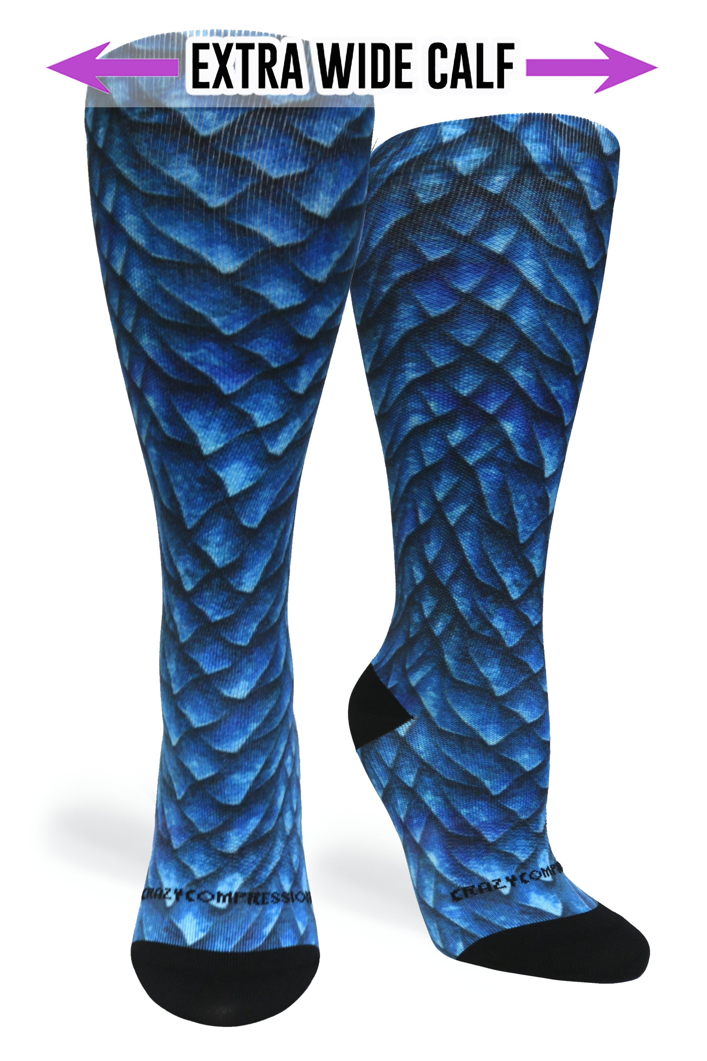 360 Cobalt Dragon OTC Compression Socks (Standard & Extra Wide)