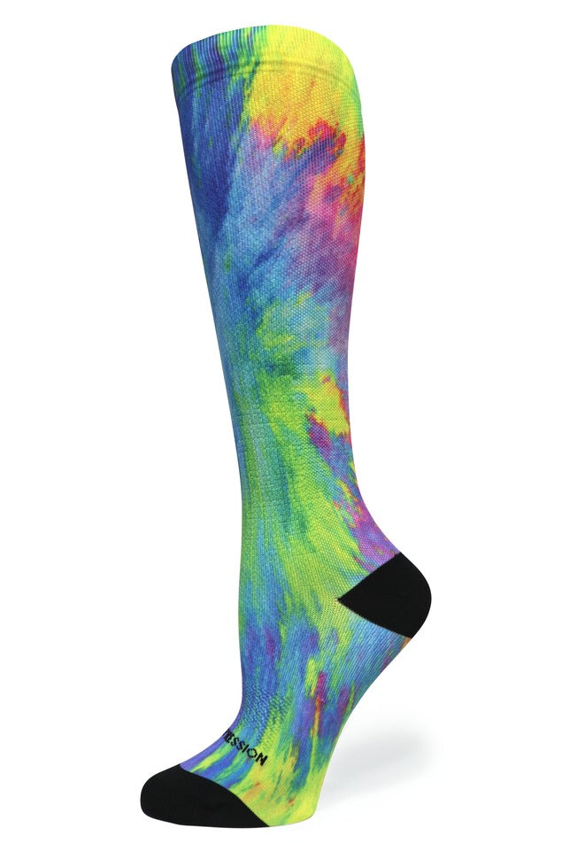 360 Color Burst OTC Compression Socks (Standard & Extra Wide)