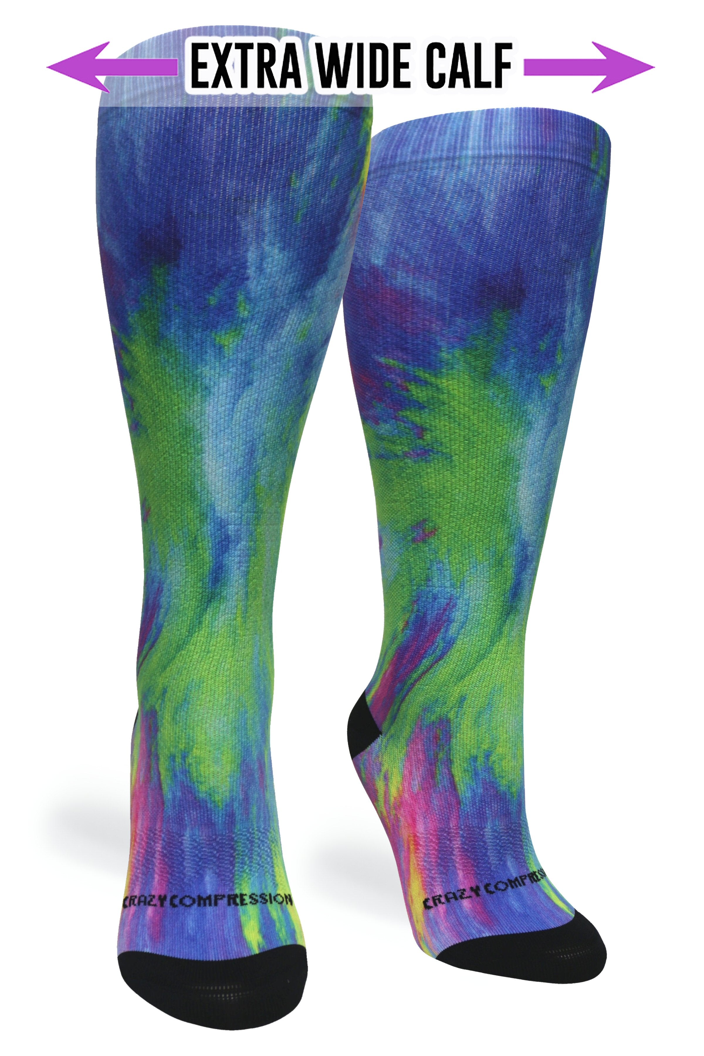 360 Color Burst OTC Compression Socks (Standard & Extra Wide)