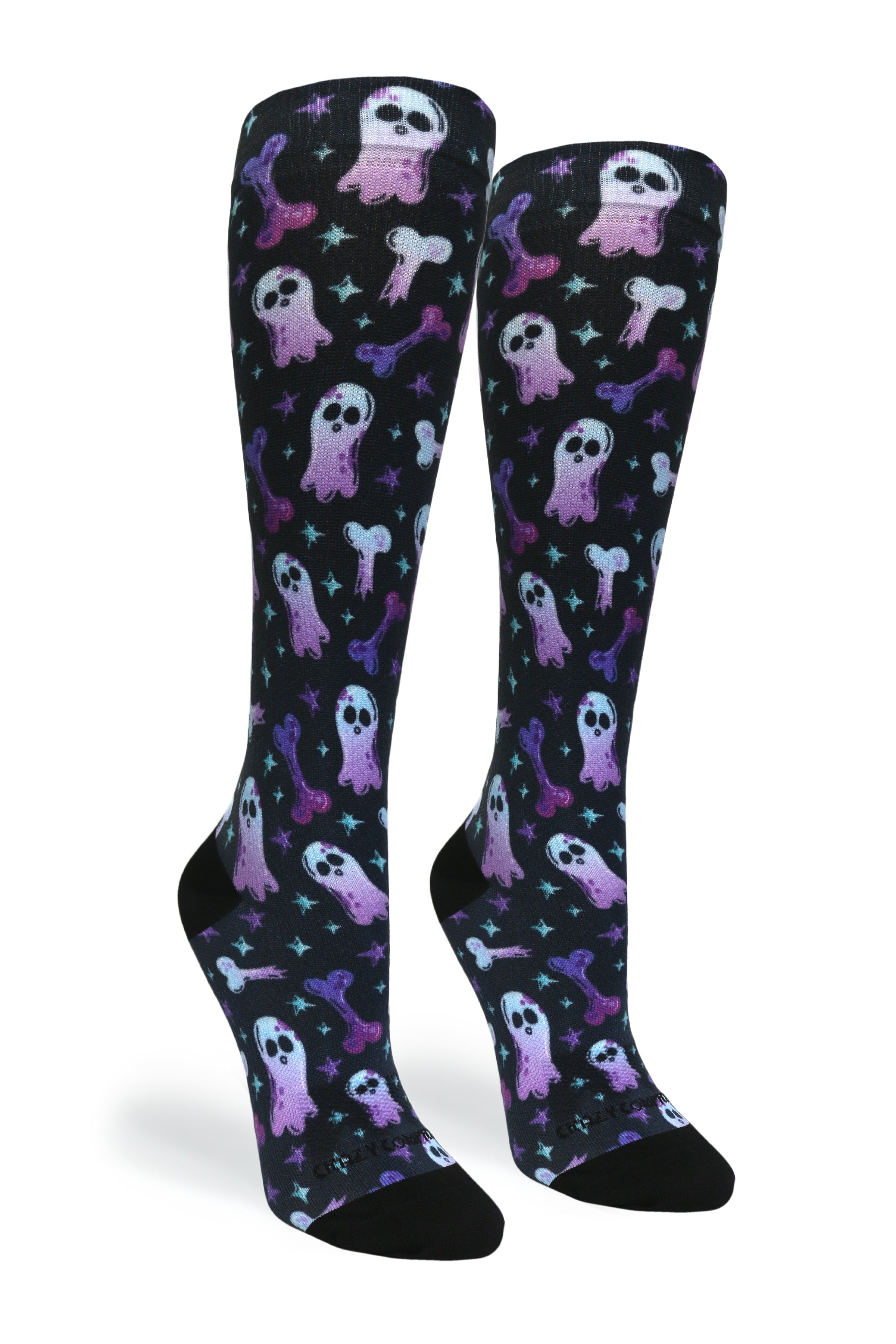 360 Haunting Bones OTC Compression Socks (Standard & Extra Wide)