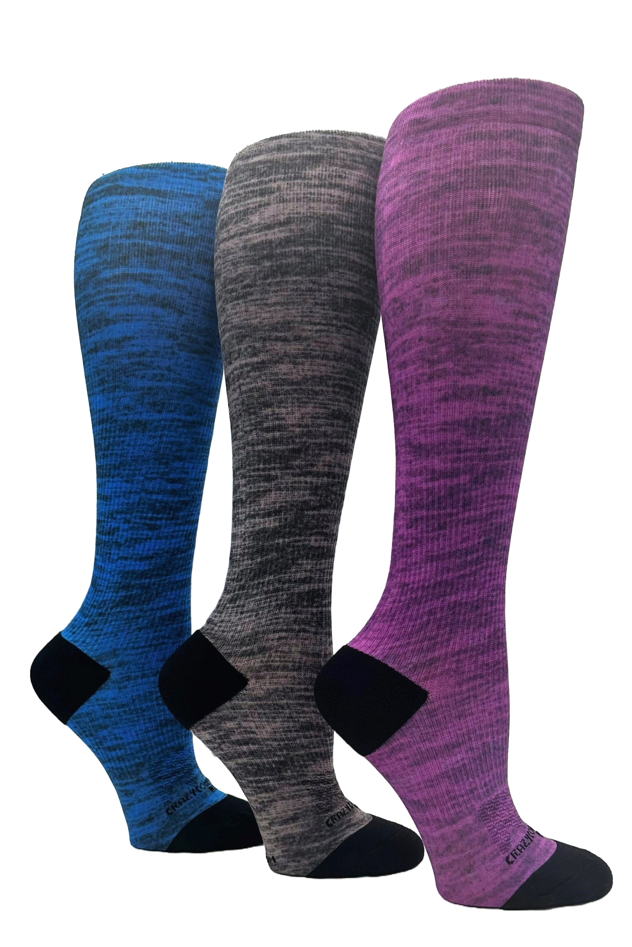 3 Pairs Heathers - (Standard & Extra Wide)