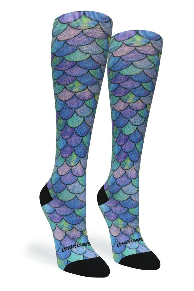 360 Mermaid Teal OTC Compression Socks (Standard & Extra Wide)