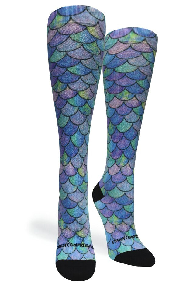 360 Mermaid Teal OTC Compression Socks (Standard & Extra Wide)