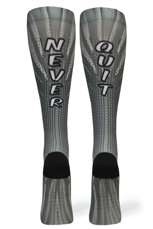 360 Never Quit Grey OTC Compression Socks (Standard & Extra Wide)