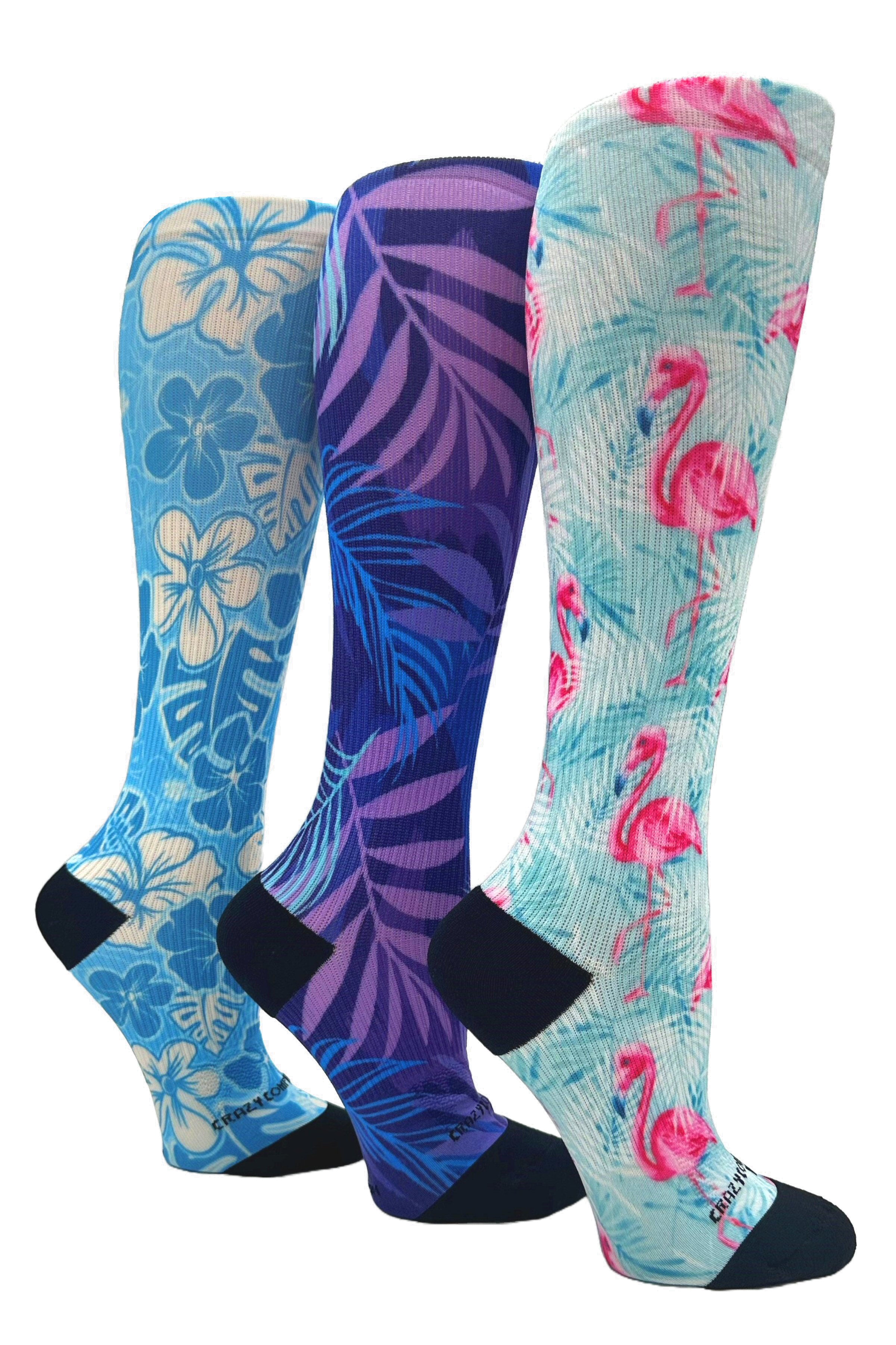 3 Pairs Tropical - (Standard & Extra Wide)