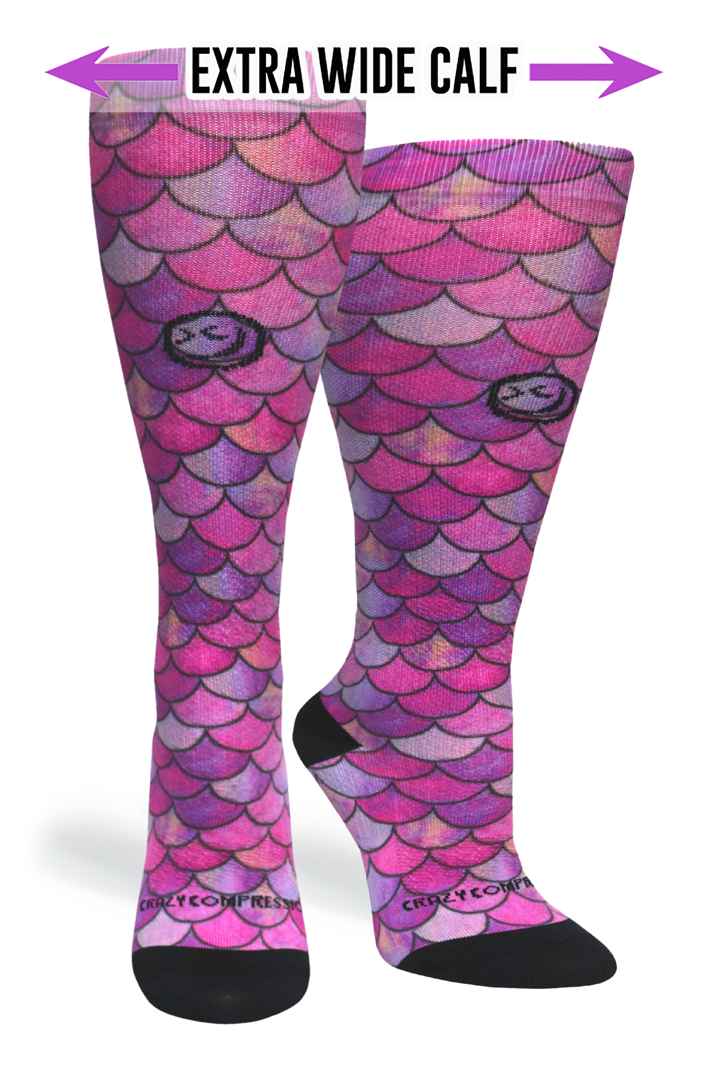 360 Mermaid Pink OTC Compression Socks (Standard & Extra Wide)