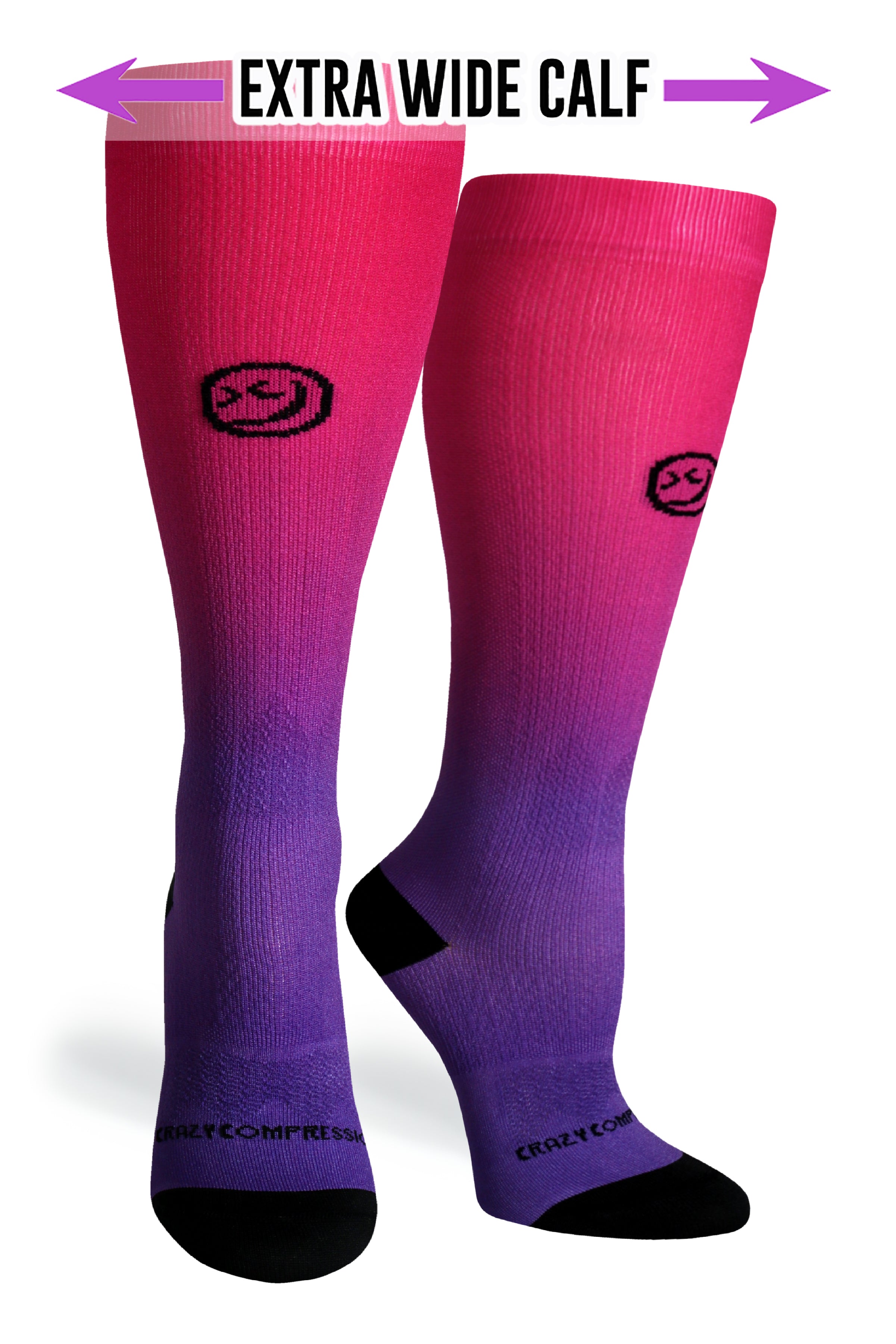 360 Ombré Pink Purple OTC Compression Socks (Standard & Extra Wide)