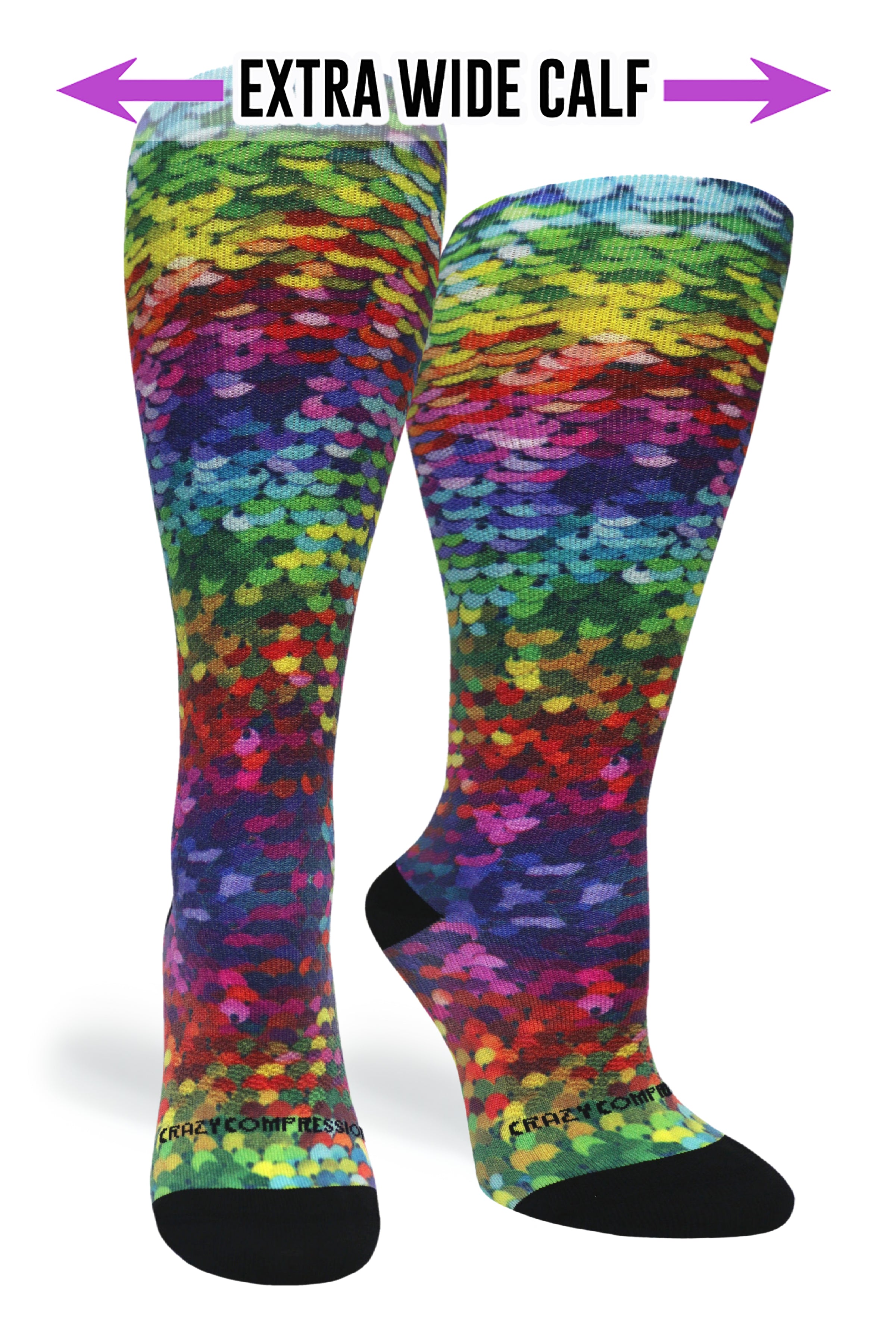 360 Sequin OTC Compression Socks (Standard & Extra Wide)