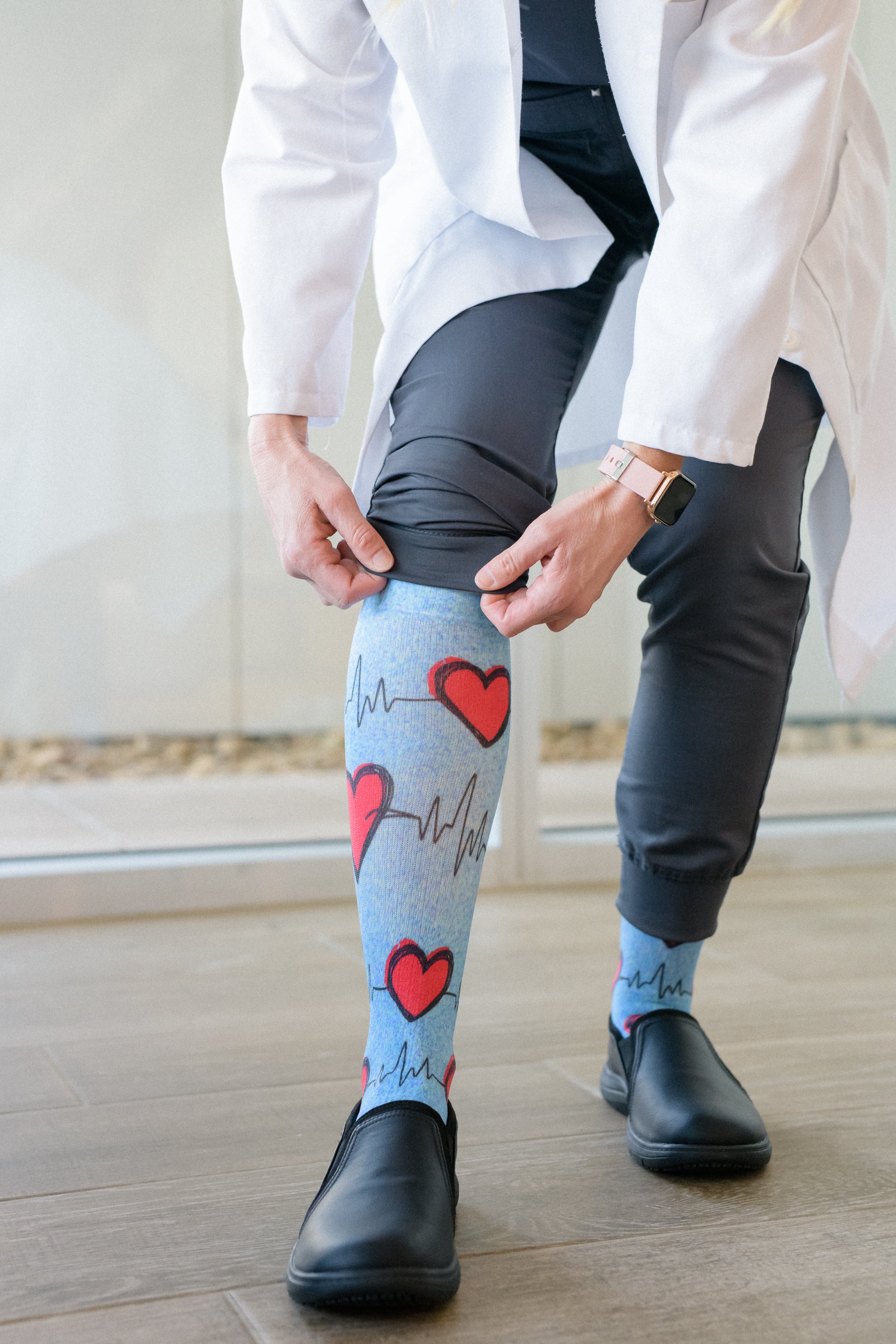 Black OTC Solid Compression Socks