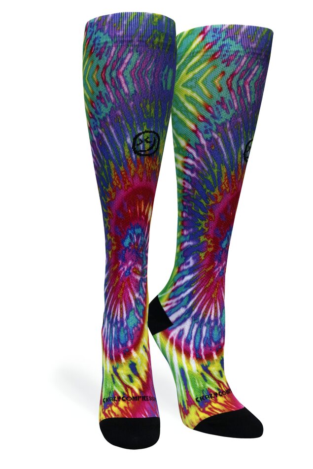 360 Digital-Tie-Dye OTC Compression Socks (Standard & Extra Wide)