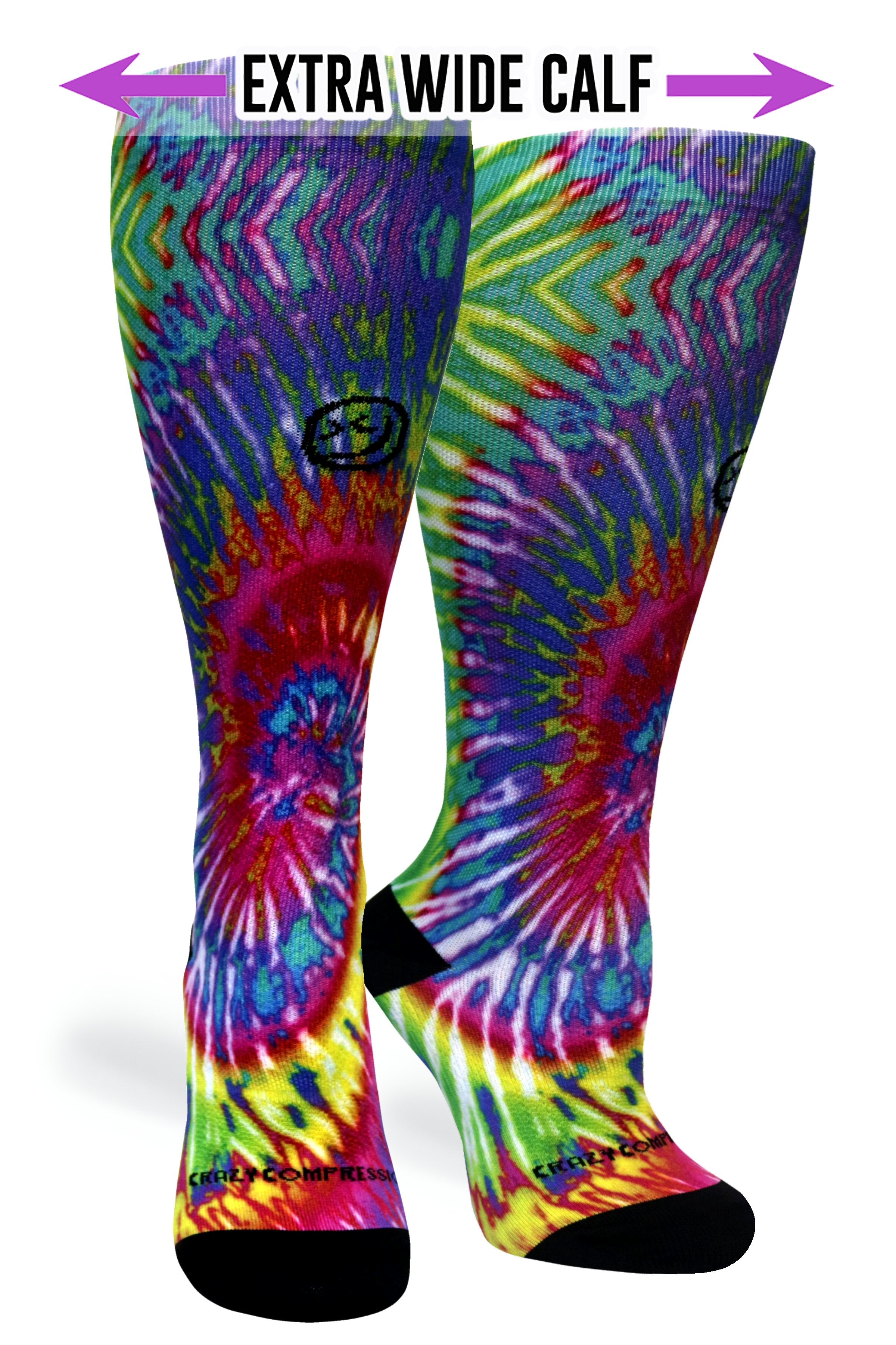 360 Digital-Tie-Dye OTC Compression Socks (Standard & Extra Wide)