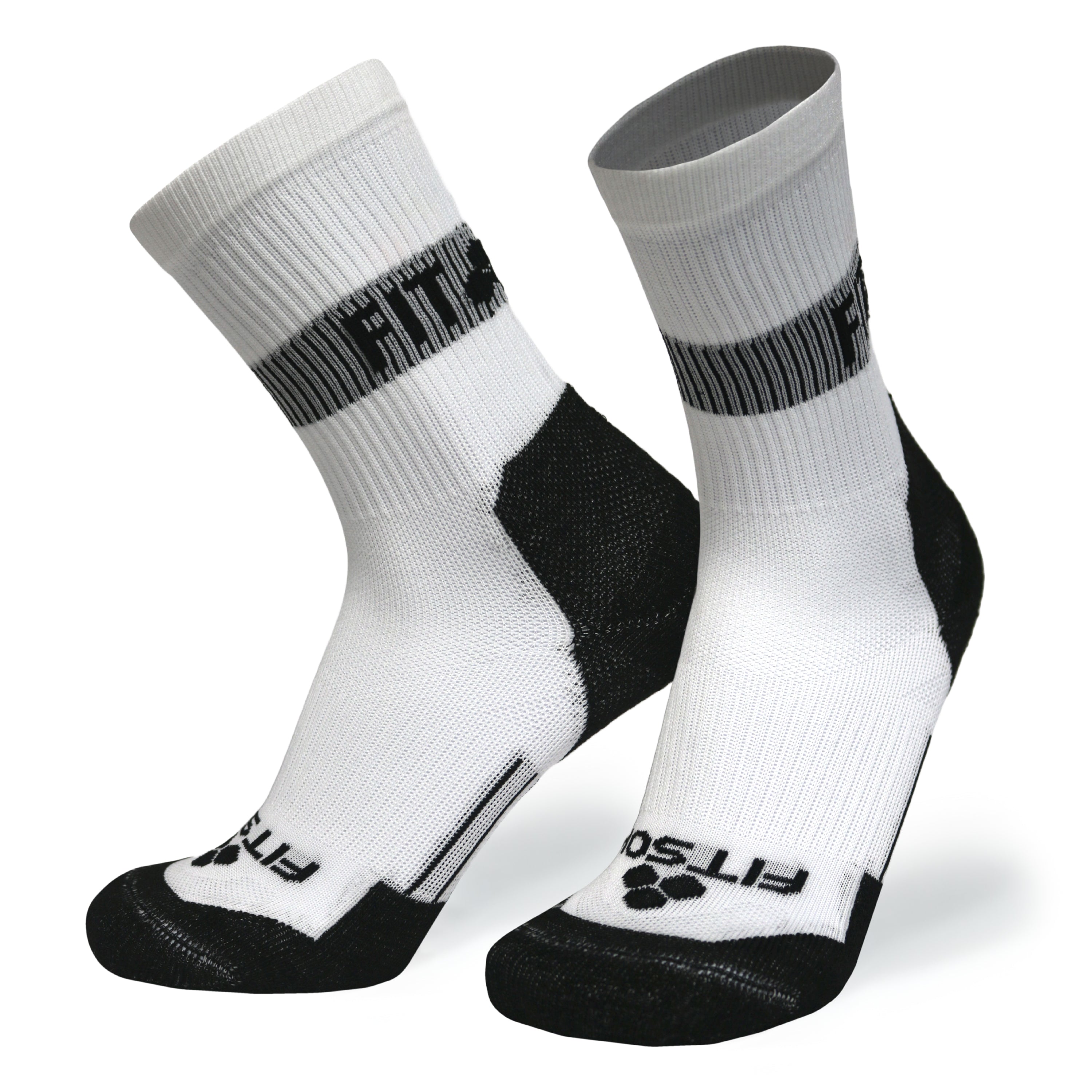 Fitsok White Crew Socks
