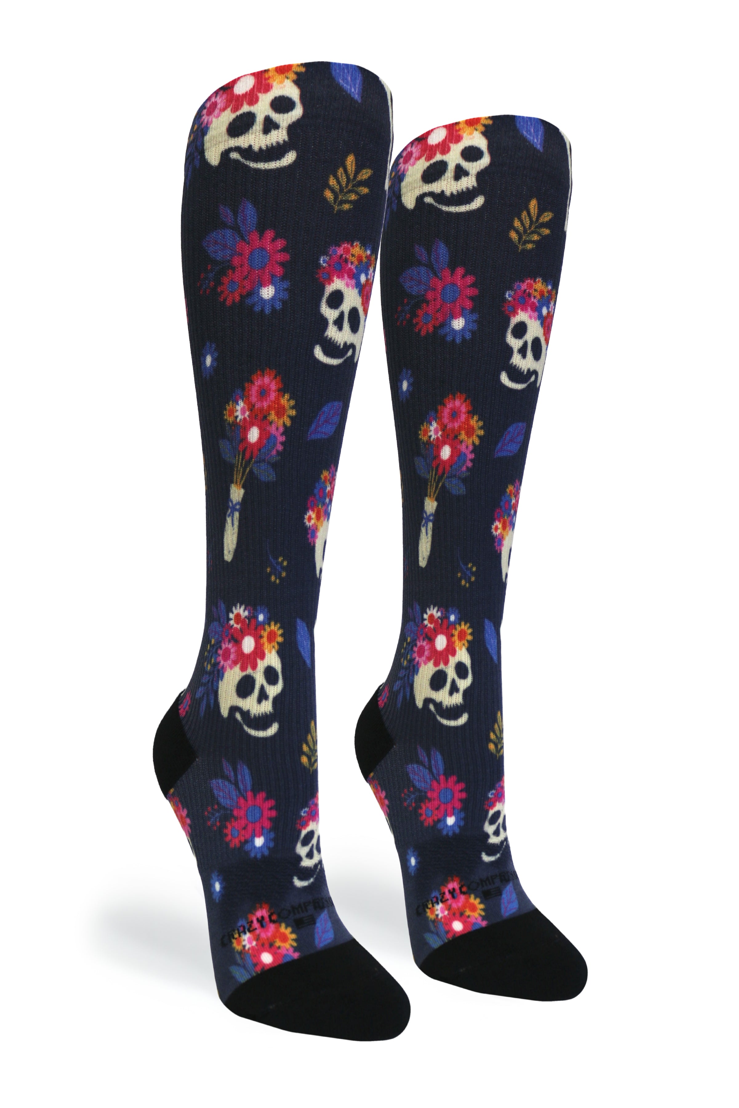 360 Flower Hair OTC Compression Socks (Standard & Extra Wide)