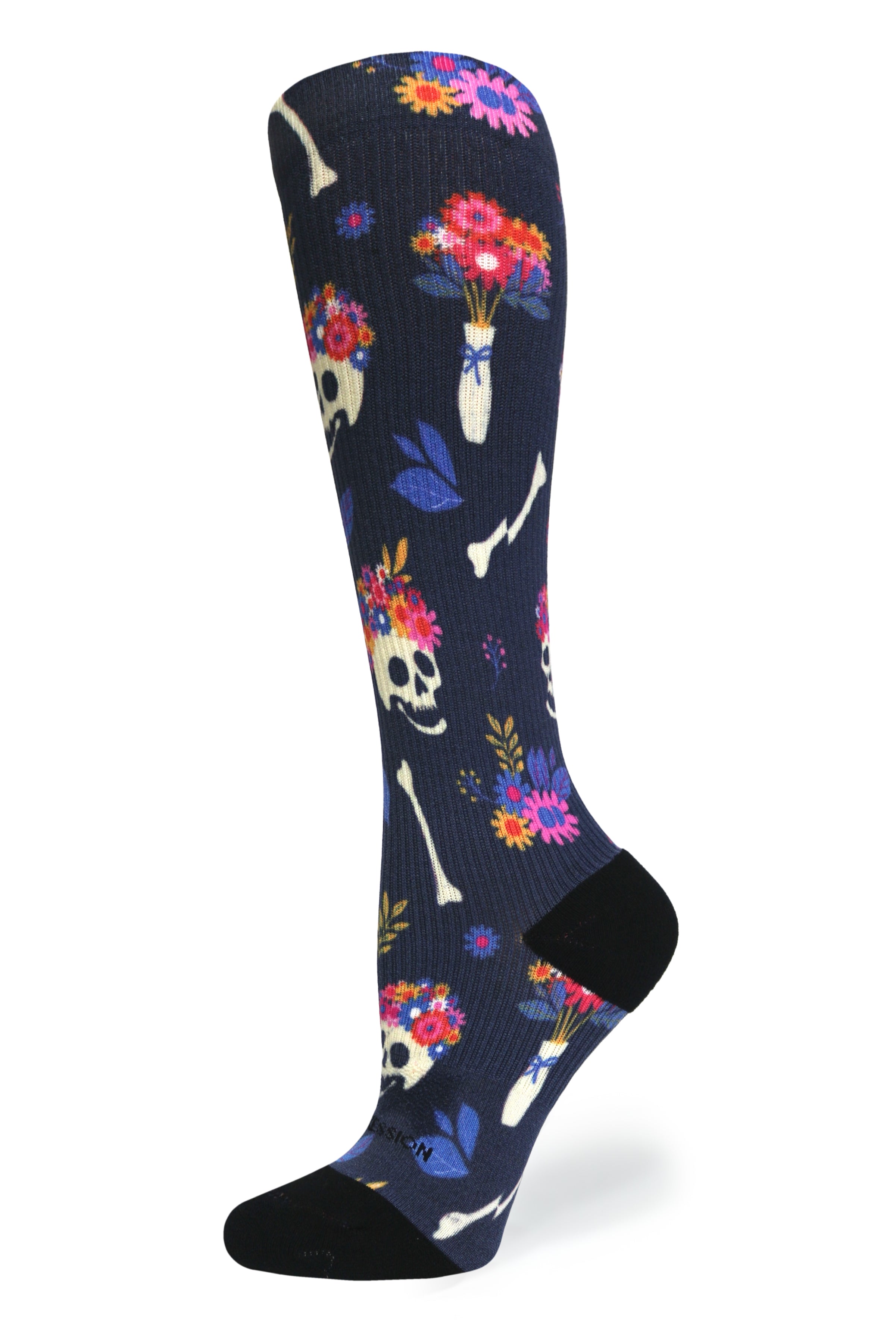 360 Flower Hair OTC Compression Socks (Standard & Extra Wide)