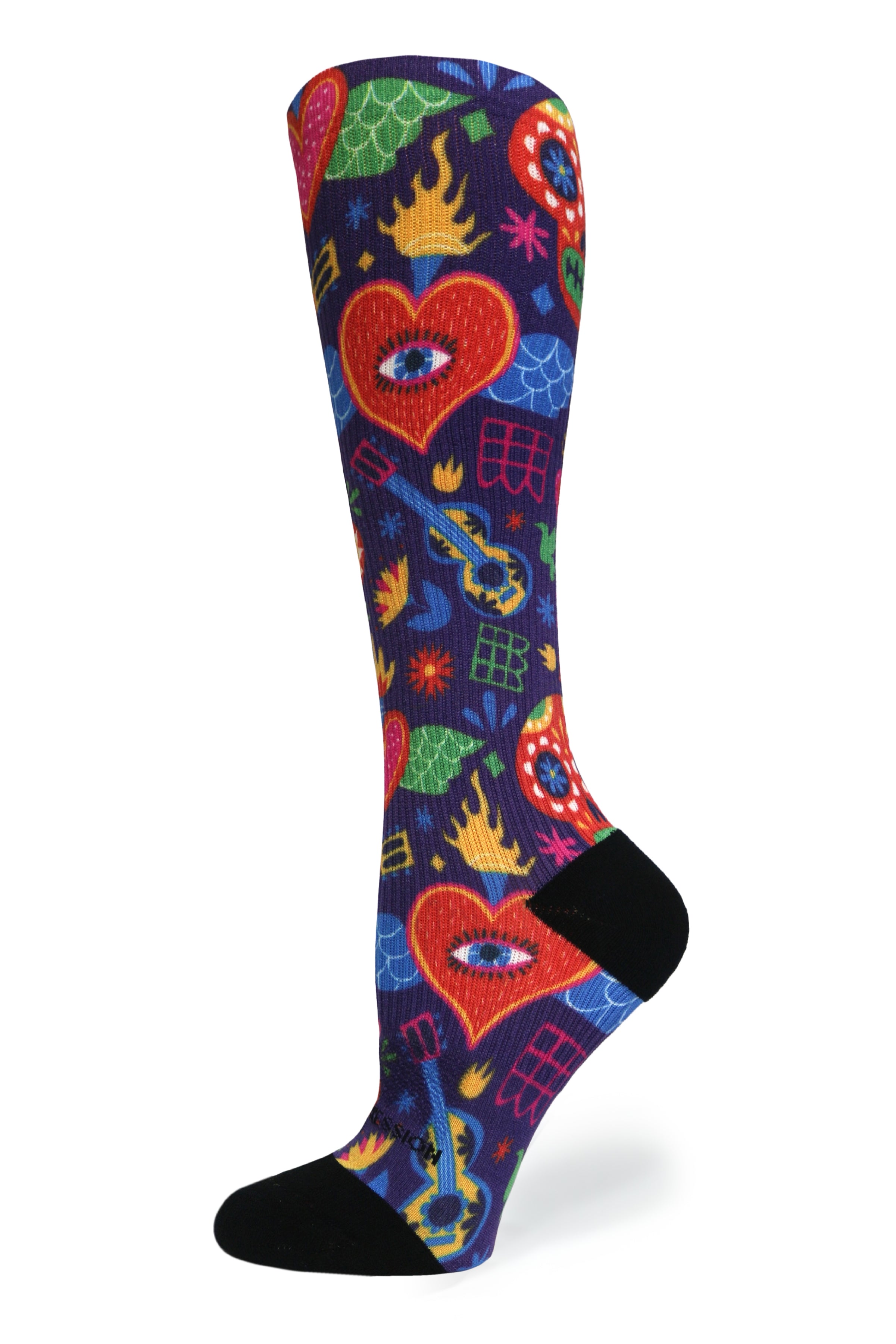 360 Flying Hearts OTC Compression Socks (Standard & Extra Wide)