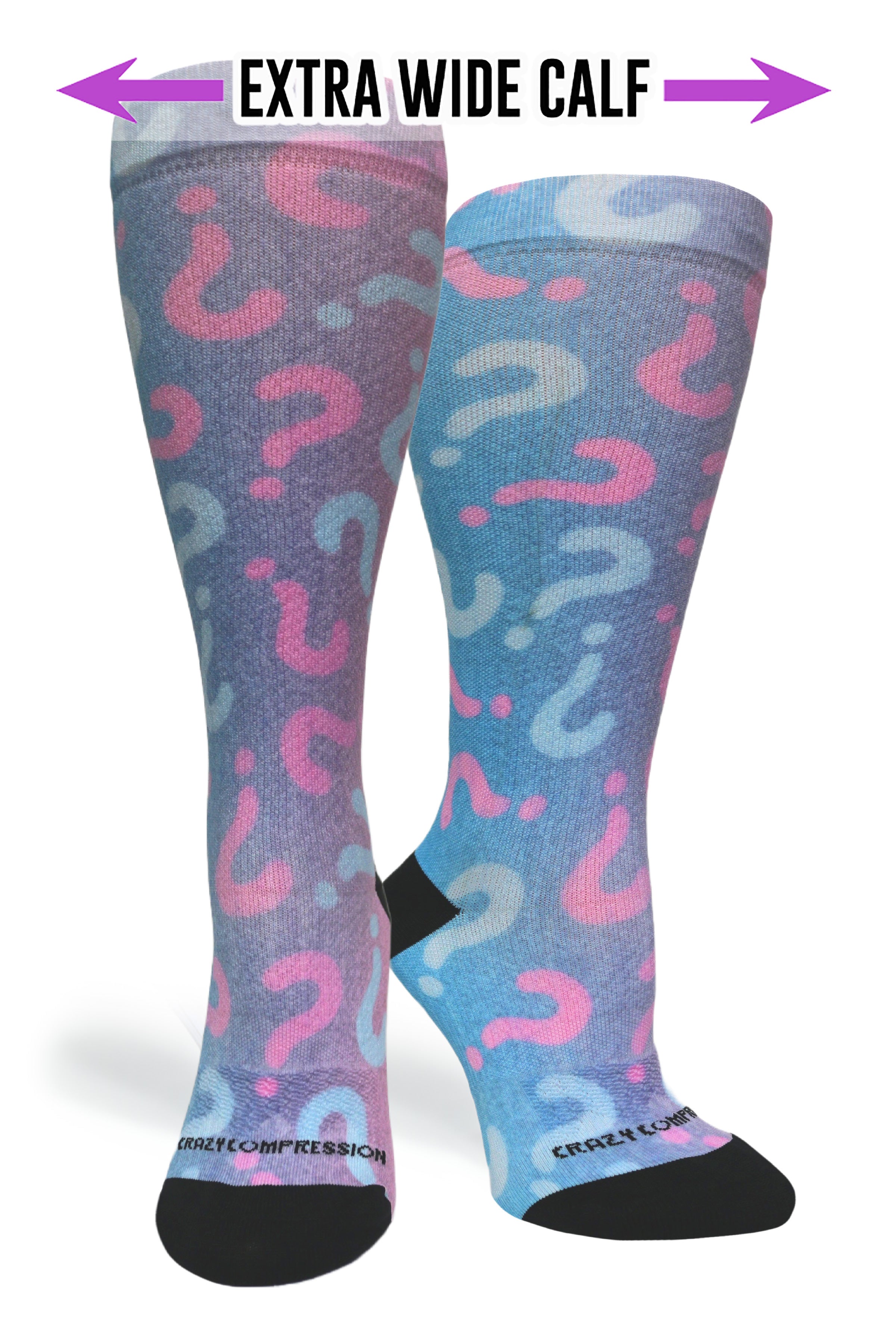 Calcetines de compresión de venta libre Guess What 360 (estándar y extra anchos)
