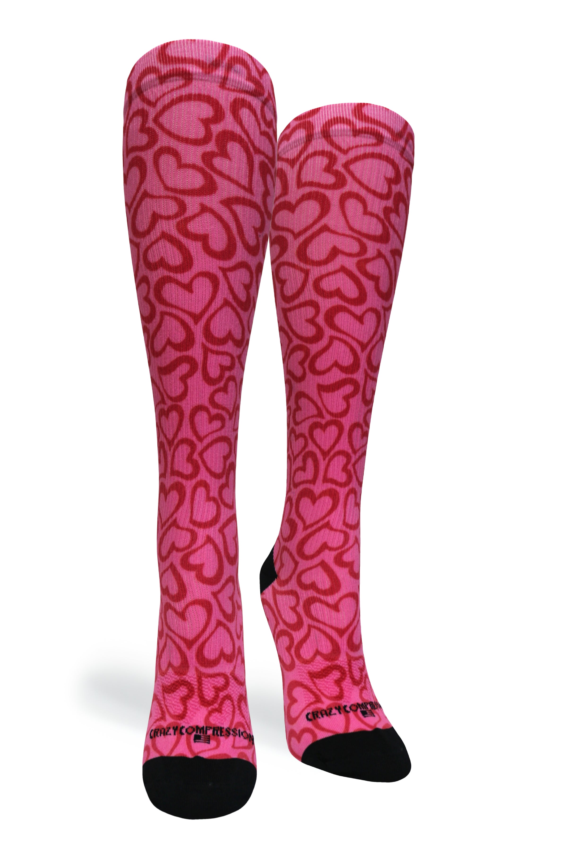 360 Hearts Hug OTC Compression Socks (Standard & Extra Wide)