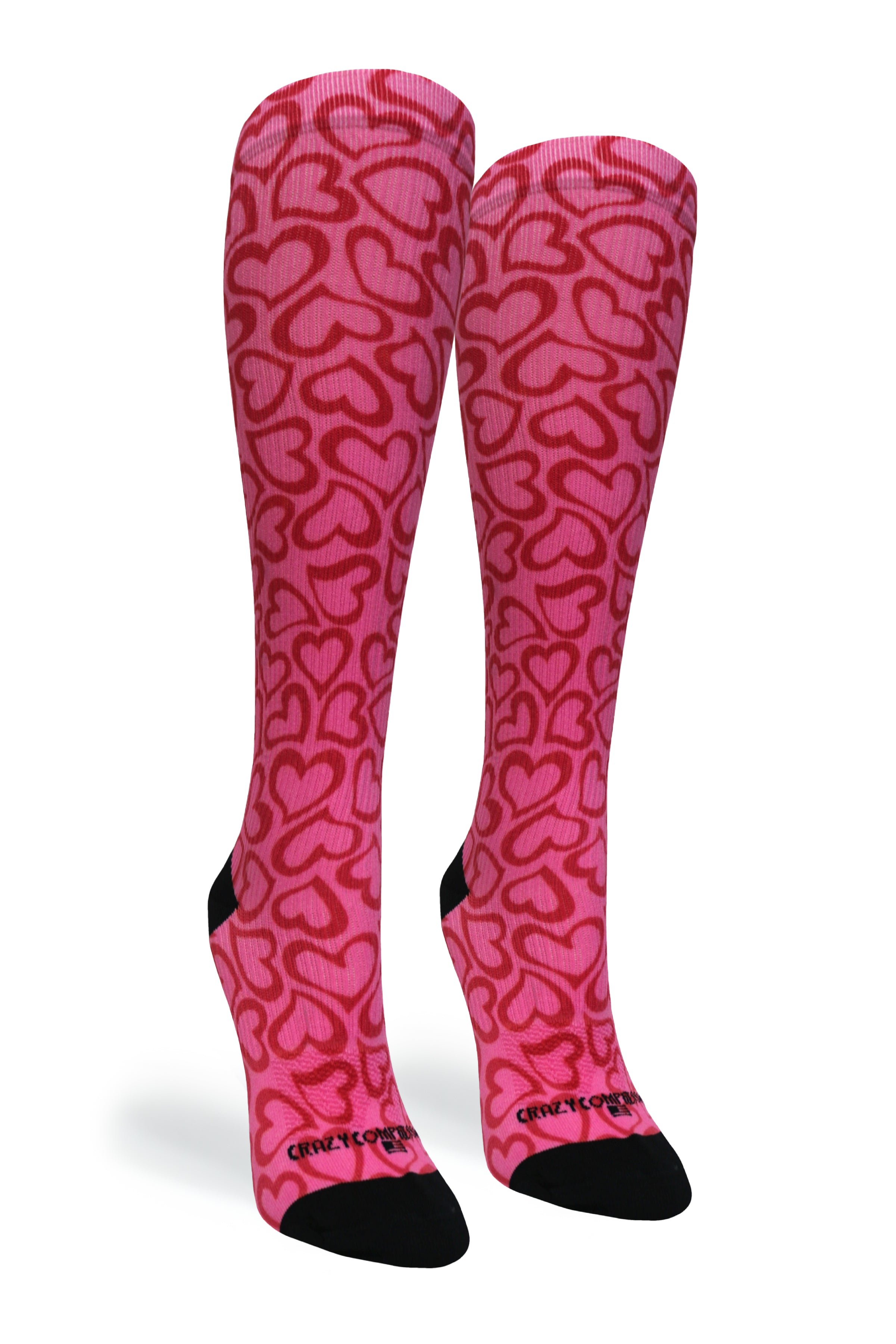 360 Hearts Hug OTC Compression Socks (Standard & Extra Wide)