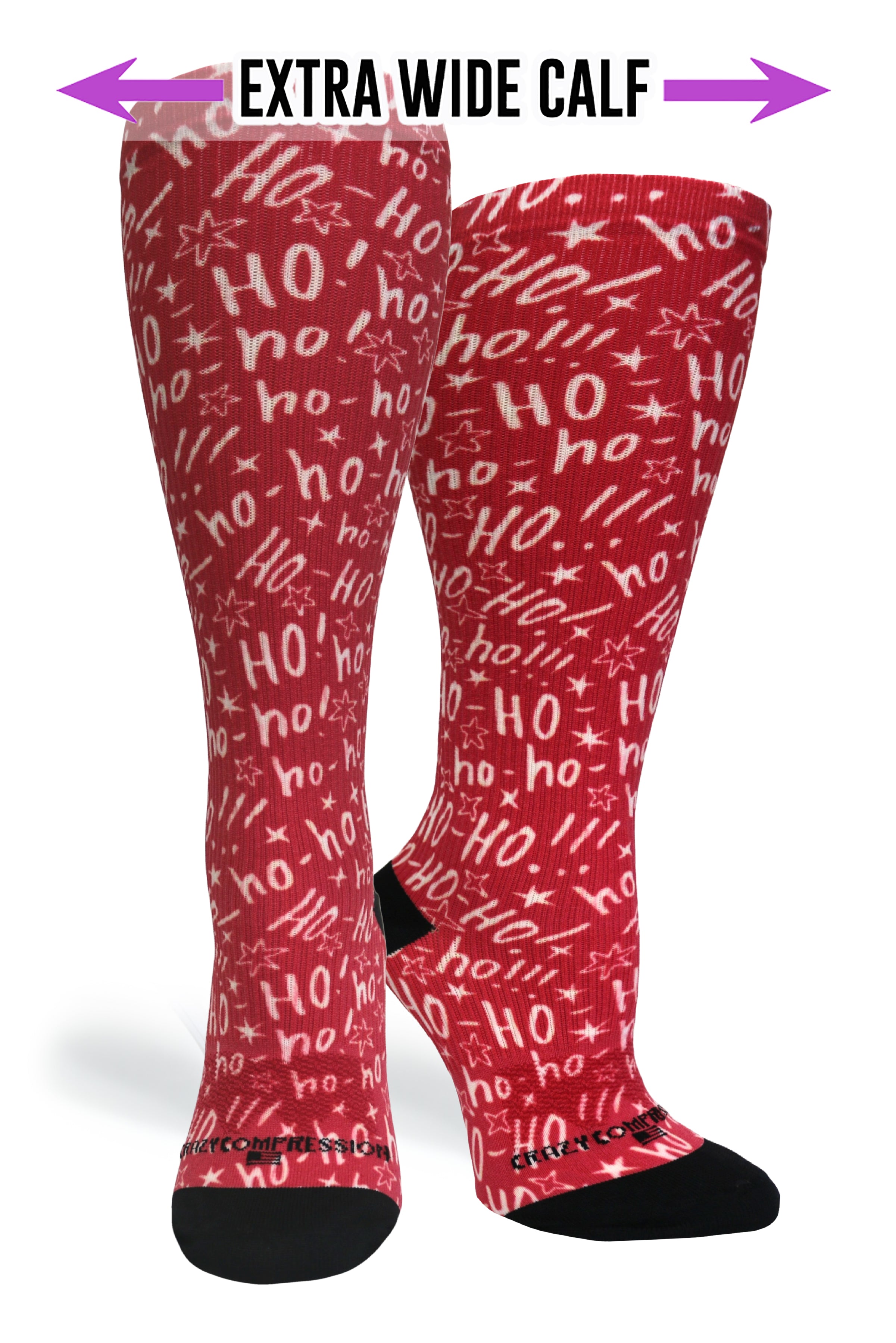 360 Ho Ho Ho! OTC Compression Socks (Standard & Extra Wide)