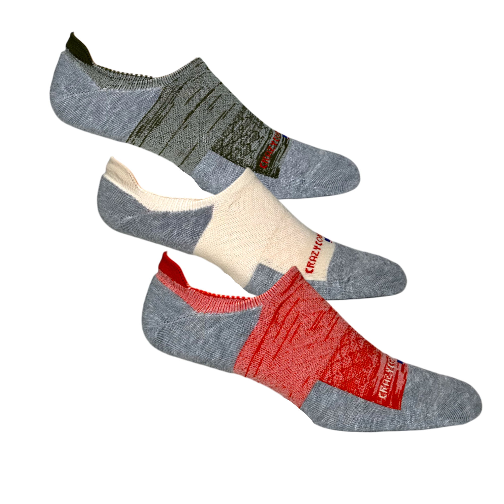 Crazy No Show 3 Pairs Earth Pack