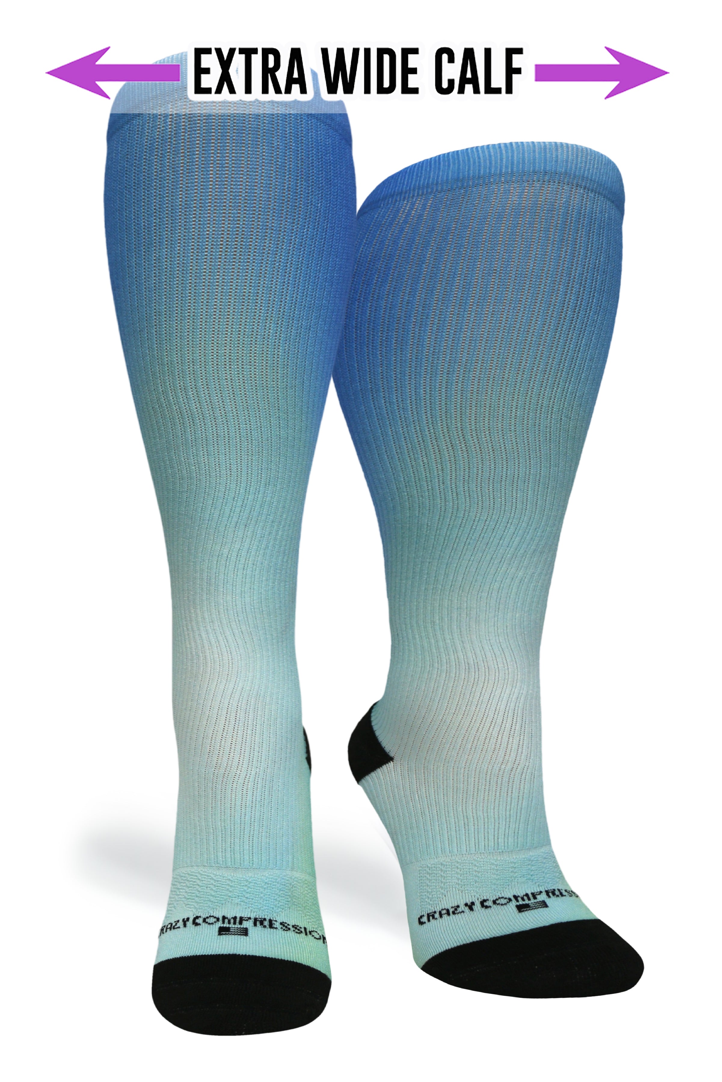 Medias de compresión de venta libre 360 Spring Stripes (estándar y extra anchas)