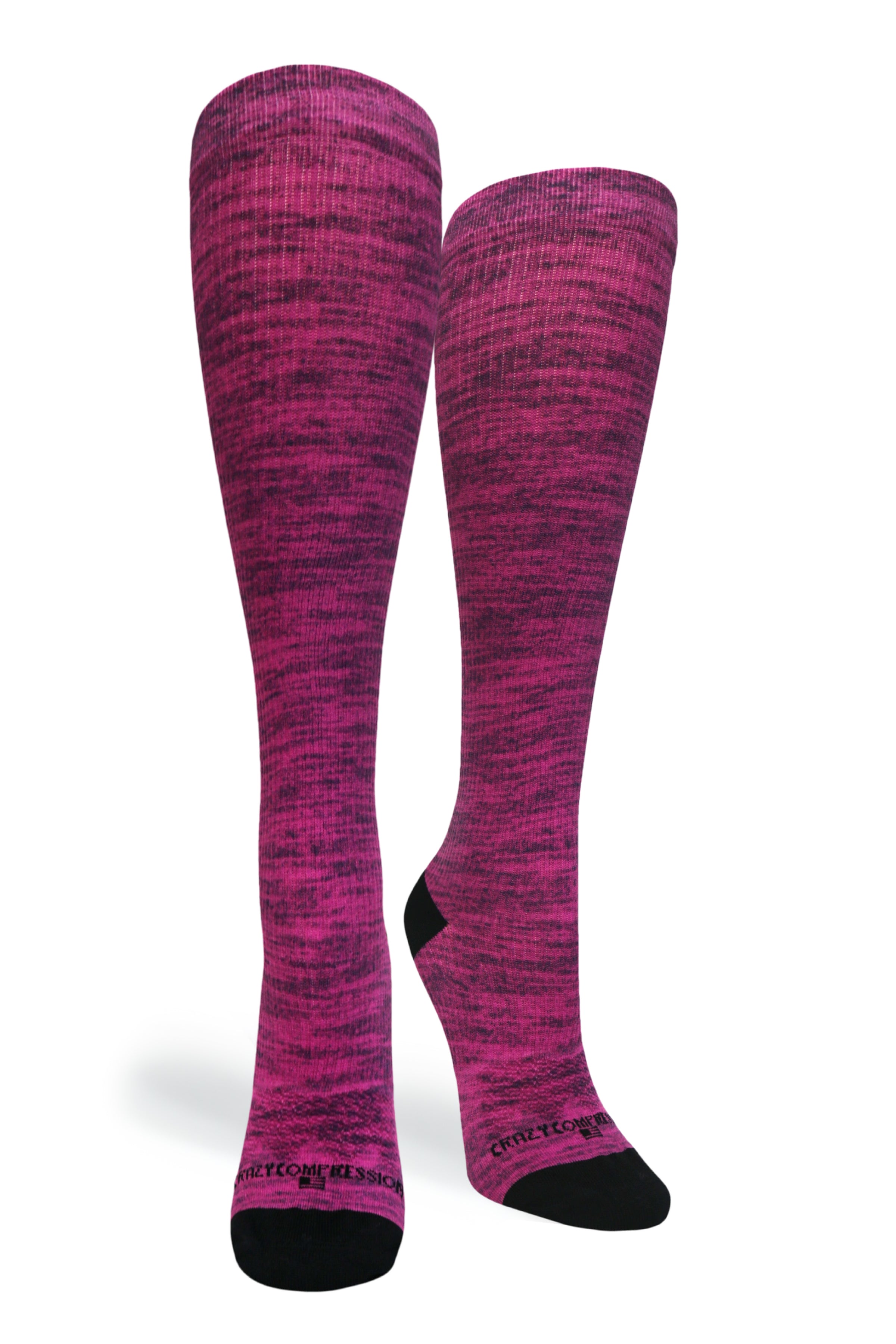 360 Magenta Heather OTC Compression Socks (Standard & Extra Wide)