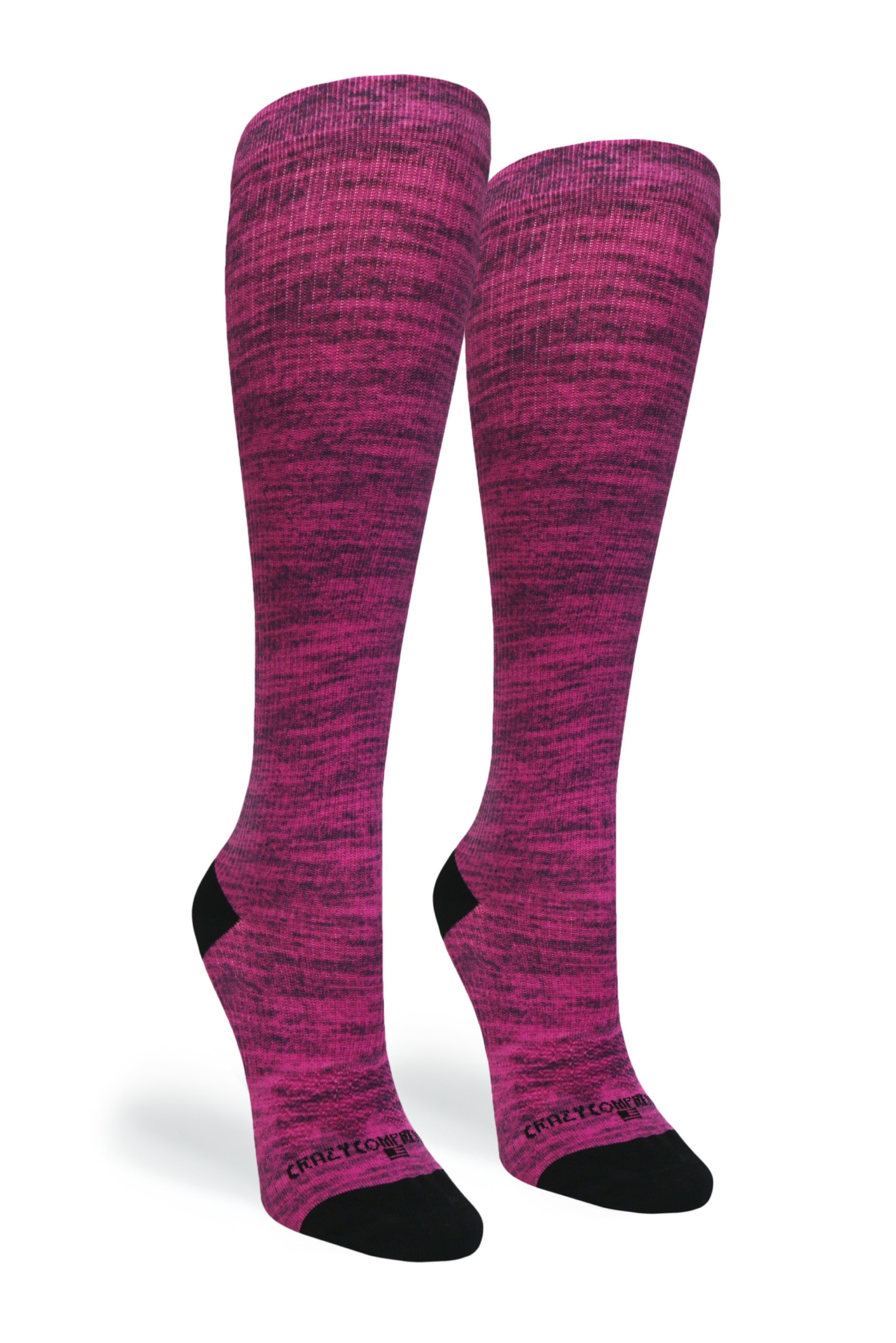 360 Magenta Heather OTC Compression Socks (Standard & Extra Wide)