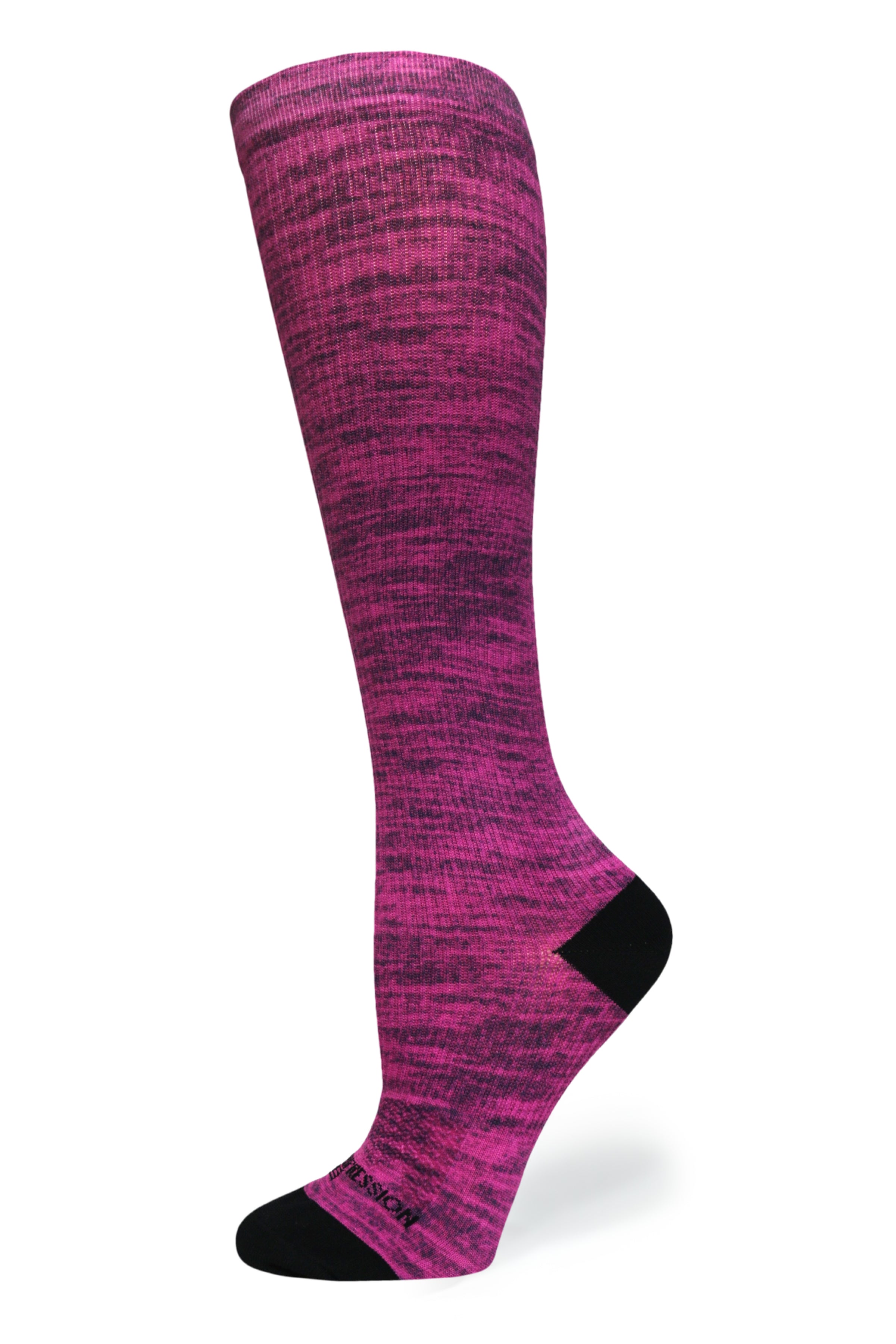 360 Magenta Heather OTC Compression Socks (Standard & Extra Wide)