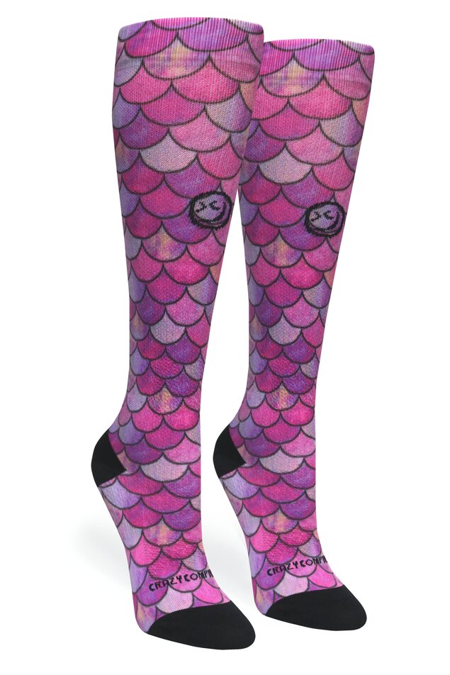 360 Mermaid Pink OTC Compression Socks (Standard & Extra Wide)