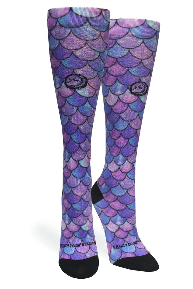 360 Mermaid Purple OTC Compression Socks (Standard & Extra Wide)