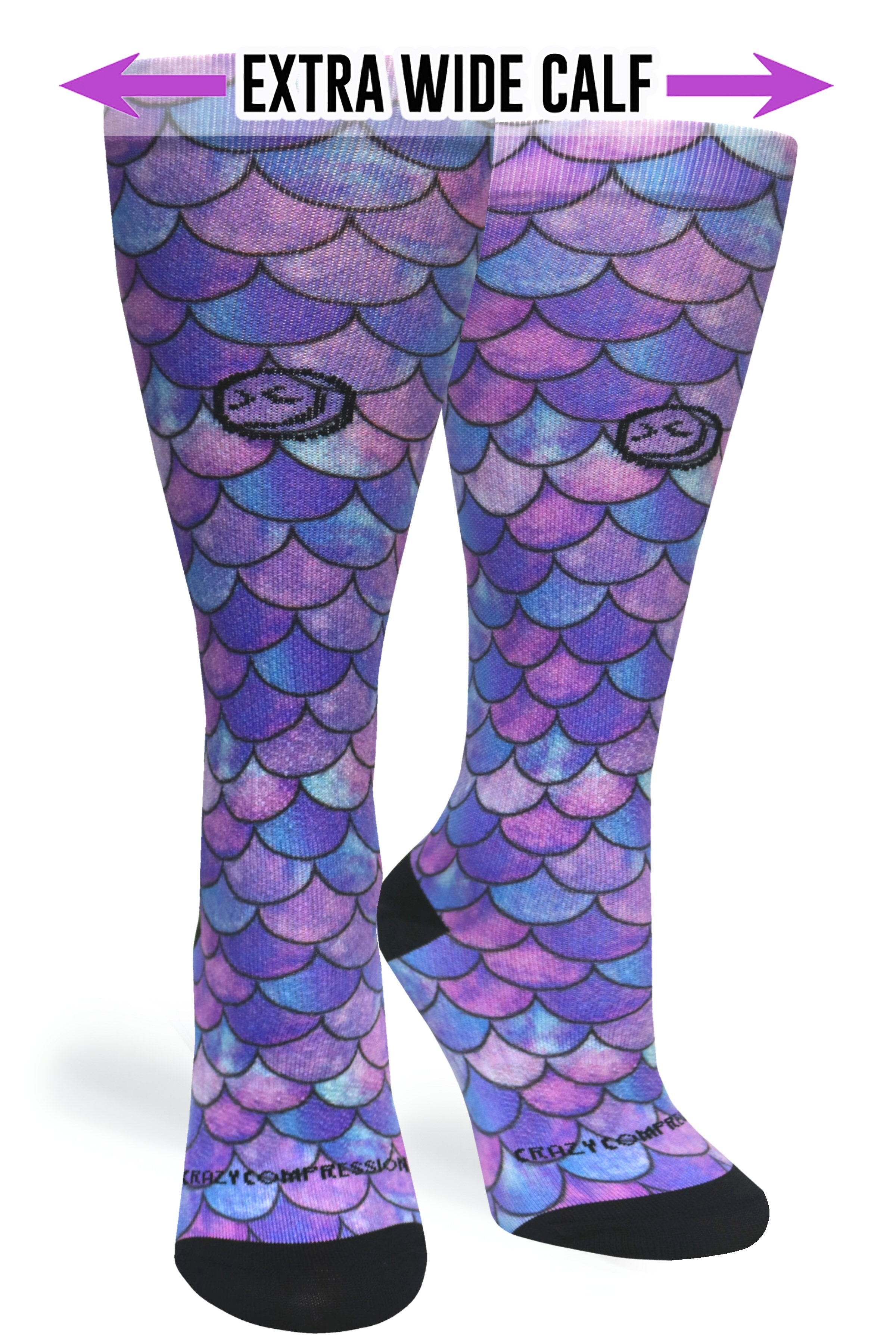 360 Mermaid Purple OTC Compression Socks (Standard & Extra Wide)