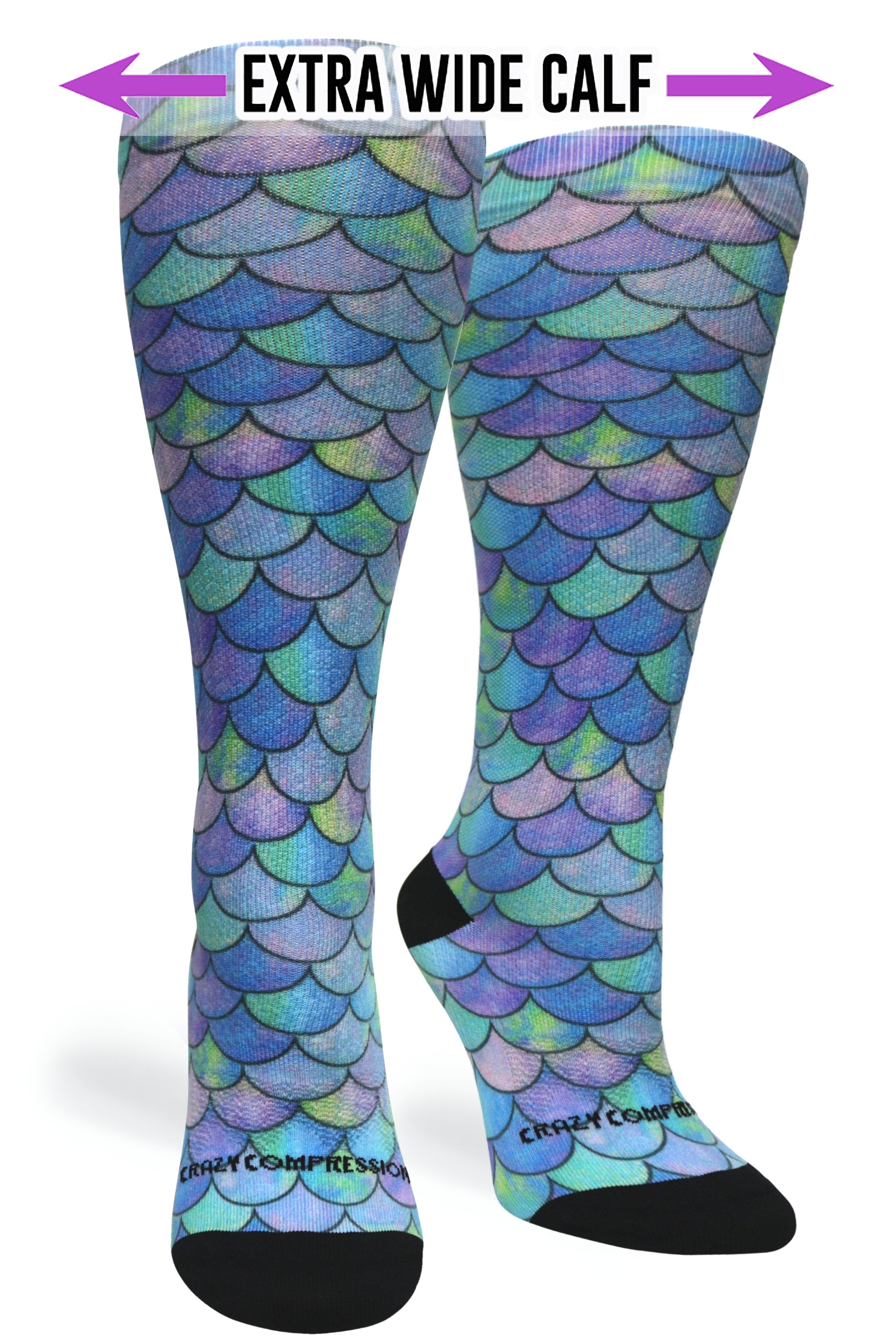 360 Mermaid Teal OTC Compression Socks (Standard & Extra Wide)