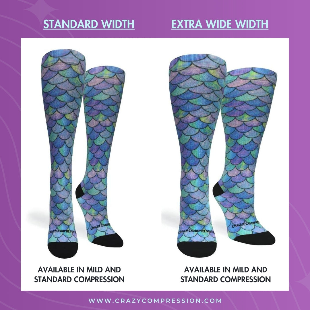 360 Color Burst OTC Compression Socks (Standard & Extra Wide)