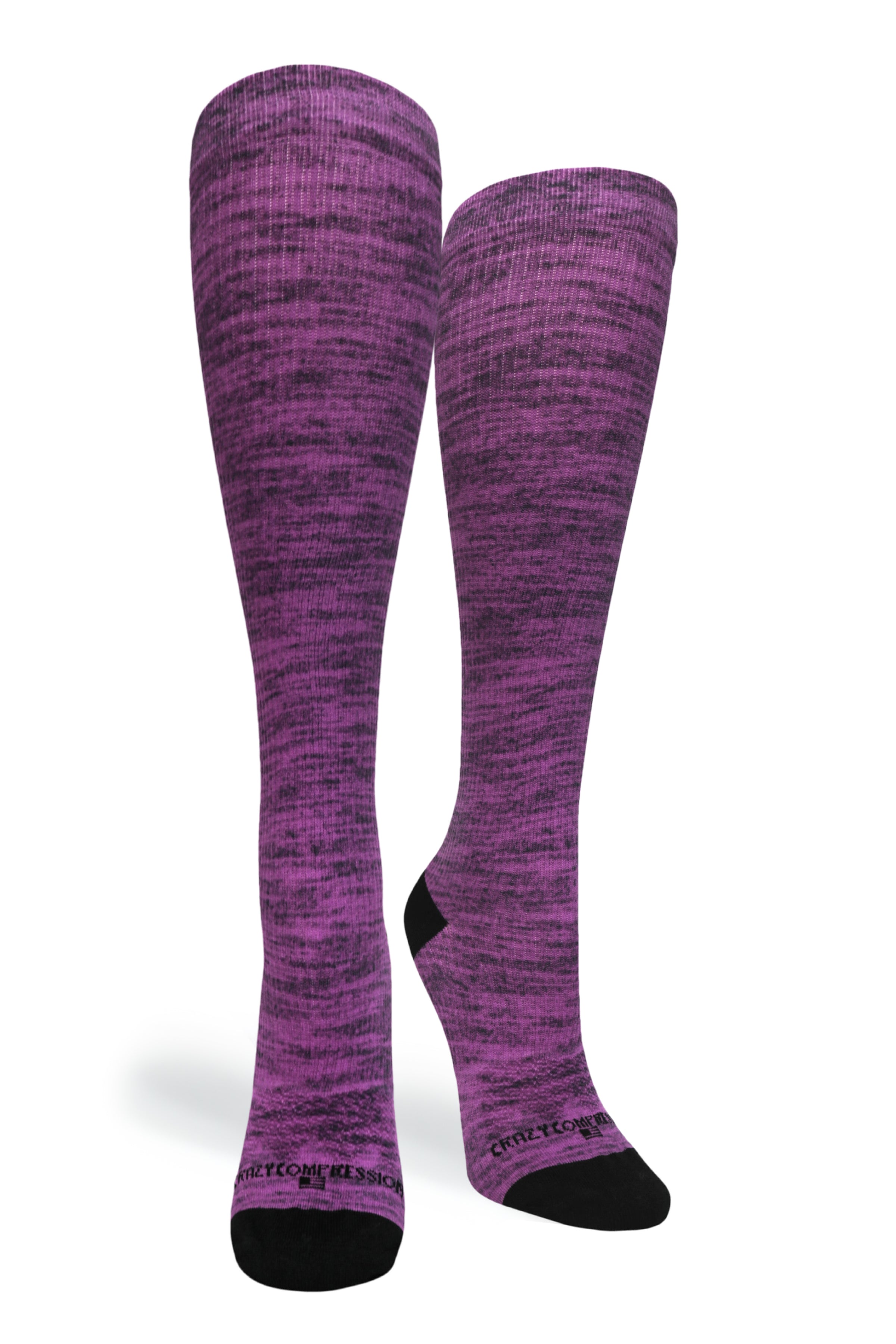 3 Pairs Calavera Purple - (Standard & Extra Wide)