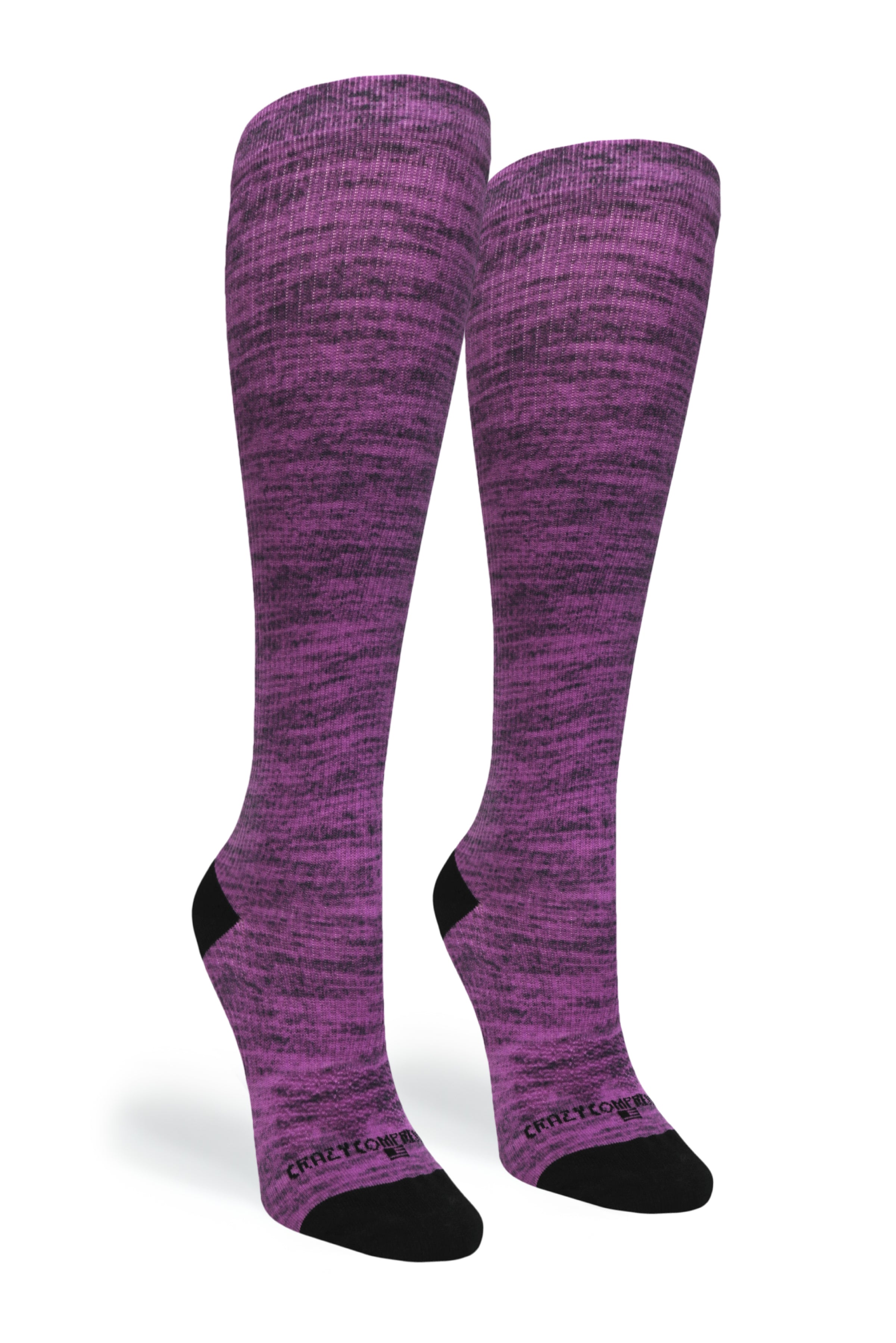 360 Purple Heather OTC Compression Socks (Standard & Extra Wide)