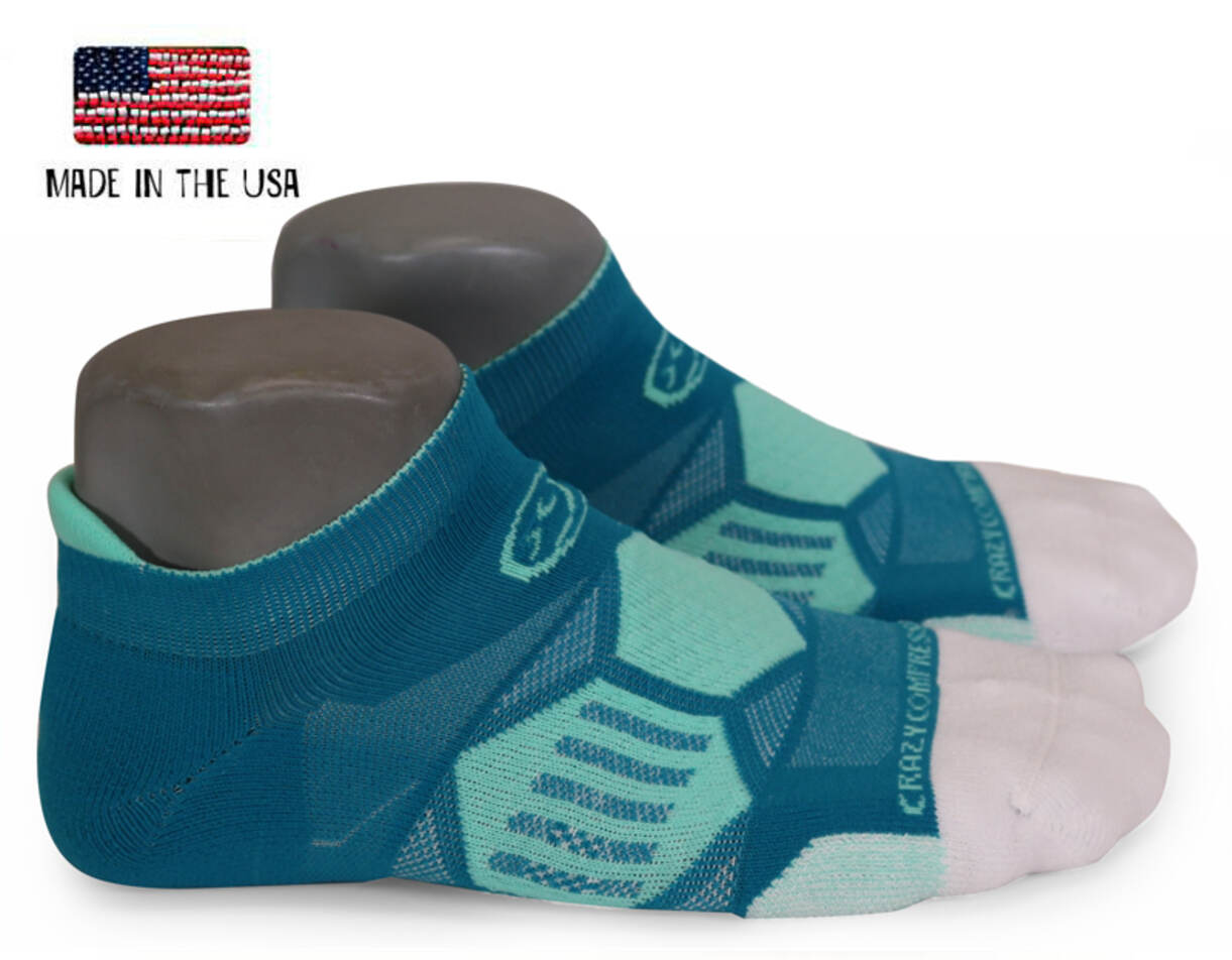 Teal & Lucite - Elite Running Socks