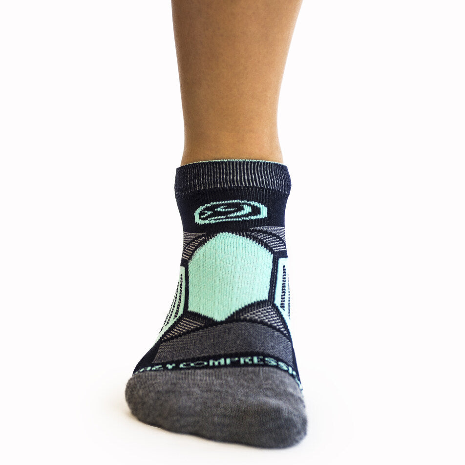 Navy & Mint Runners - Elite Compression Running Socks