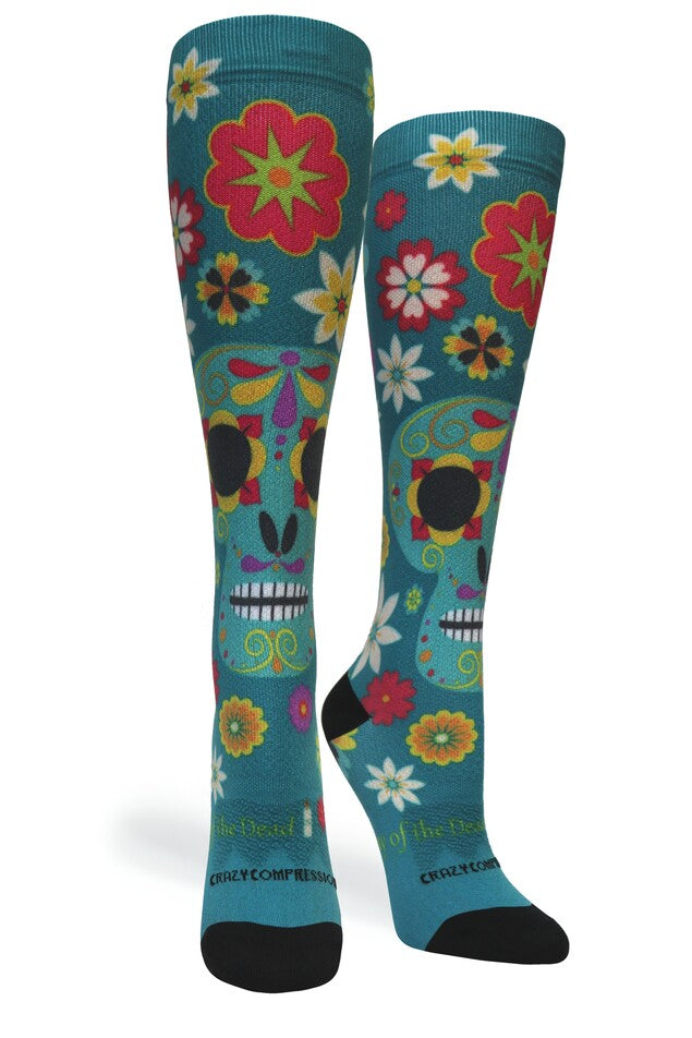 360 Calavera Teal OTC Compression Socks (Standard & Extra Wide)