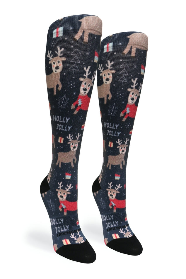 360 Holly Jolly OTC Compression Socks (Standard & Extra Wide)