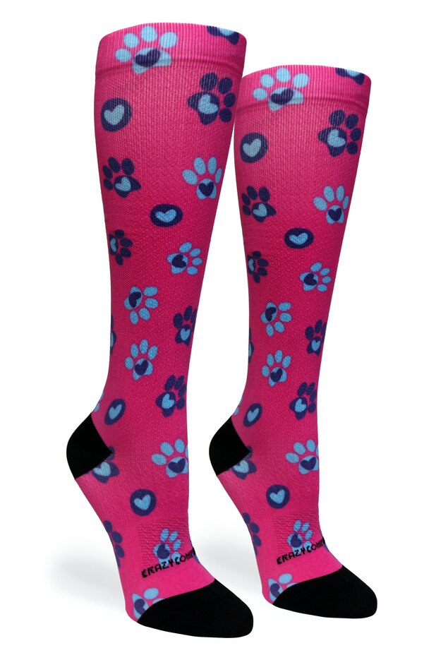 Calcetines de compresión de venta libre 360 Pet Paw Love (estándar y extra anchos)