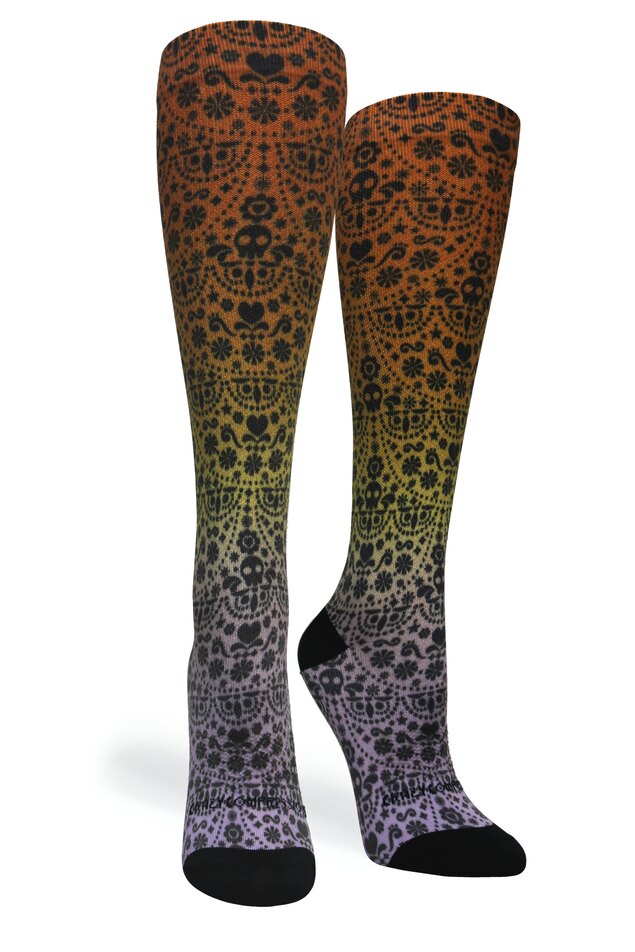 360 Skull Ombré OTC Compression Socks (Standard & Extra Wide)