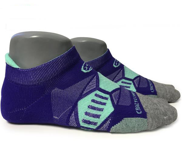 Purple & Mint Runners - Elite Compression Running Socks - CrazyCompression.com