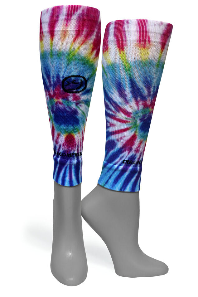 Calf Compression Sleeves - Rainbow Tie Dye