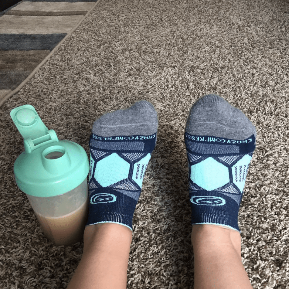 Navy & Mint Runners - Elite Compression Running Socks