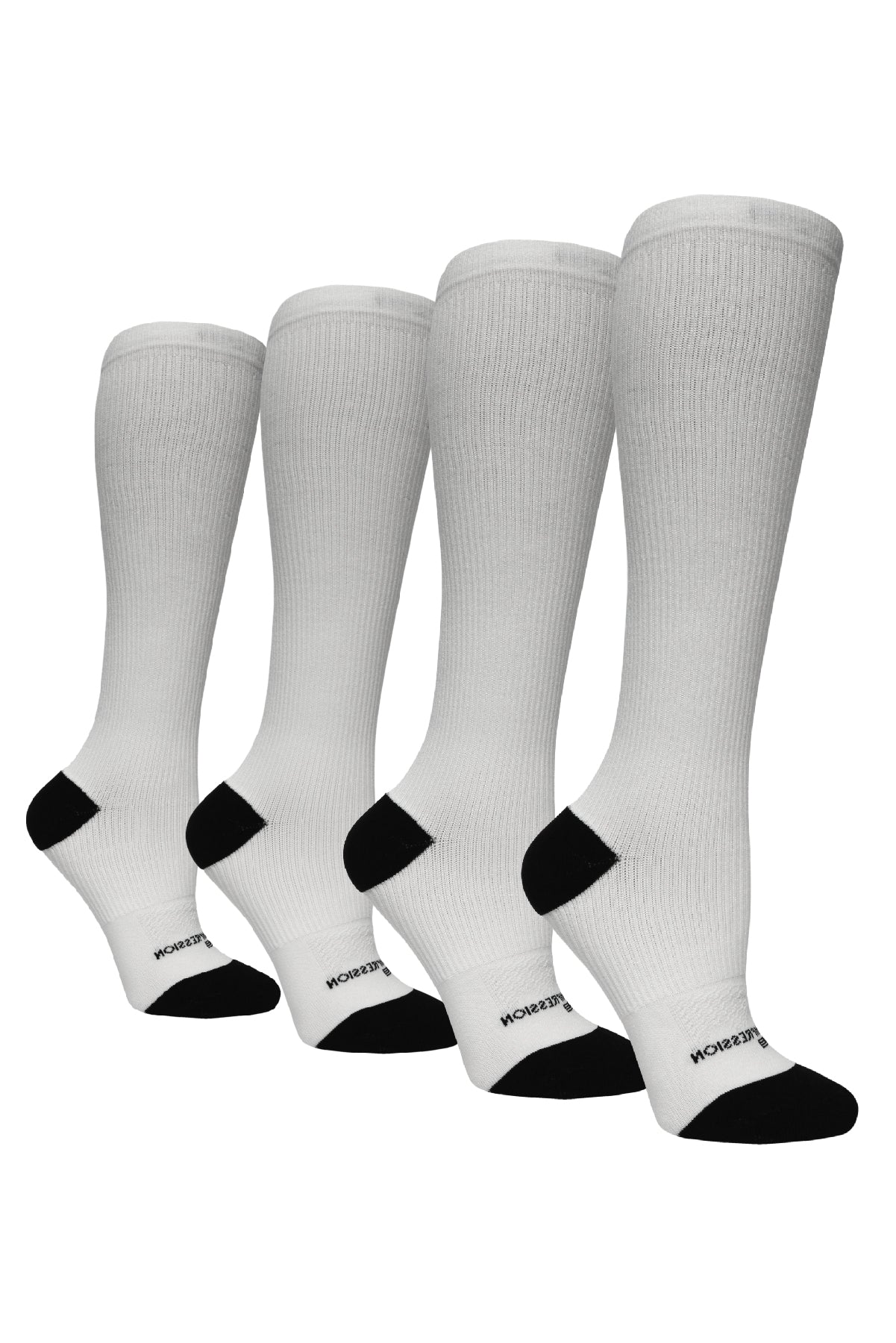4 Pairs White - (Standard & Extra Wide)