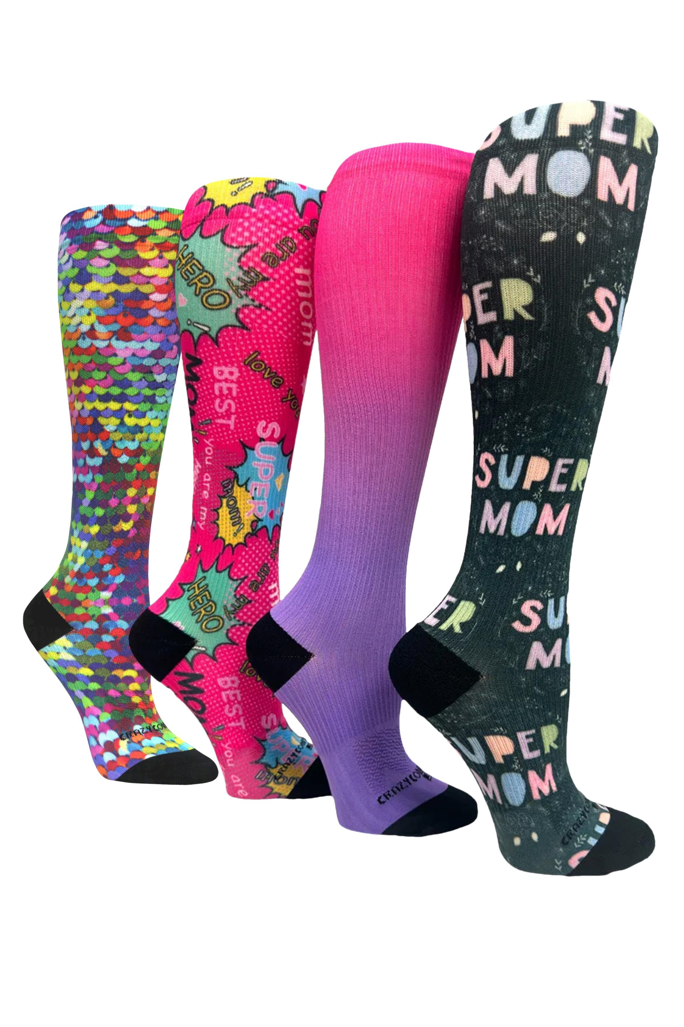 4 Pairs Super Mom - (Standard & Extra Wide)