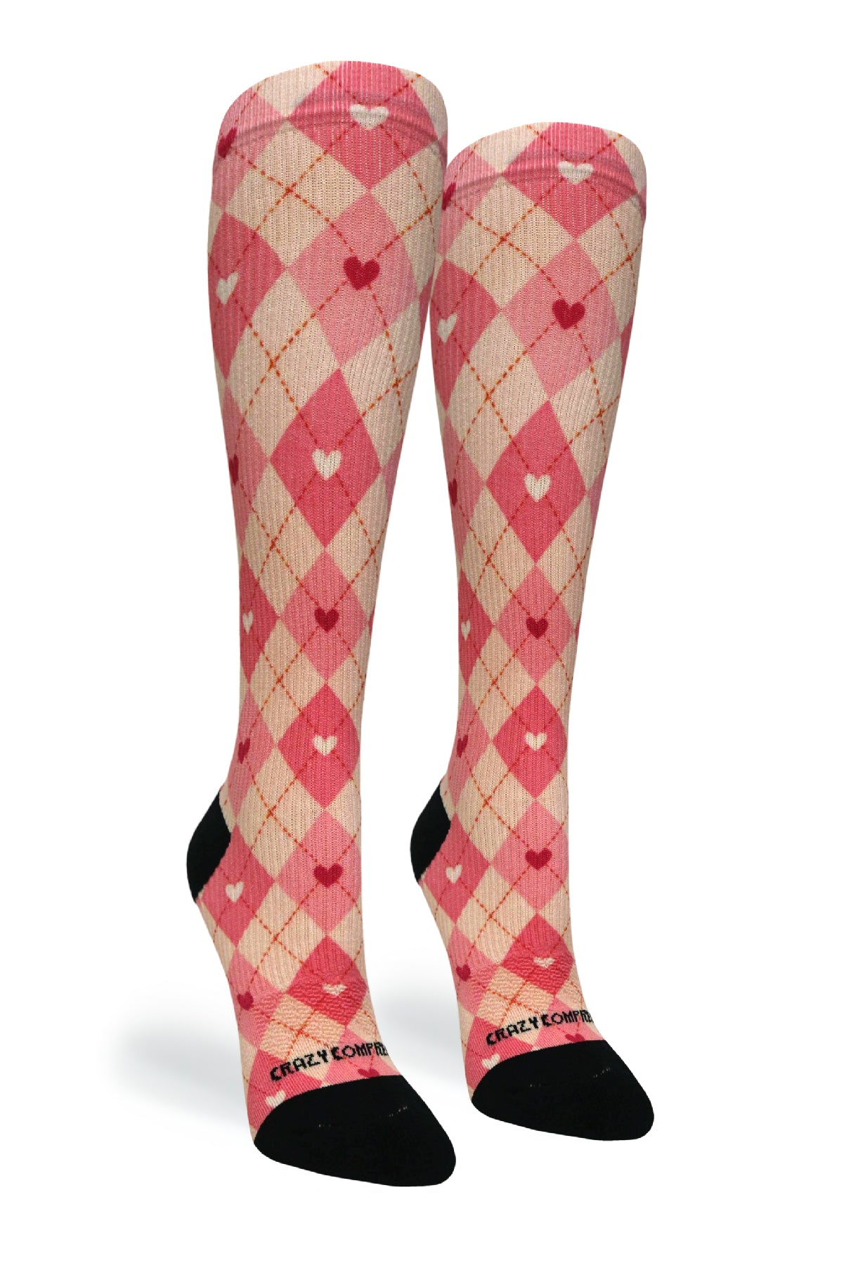 Argyle Hearts - (Standard & Extra Wide)