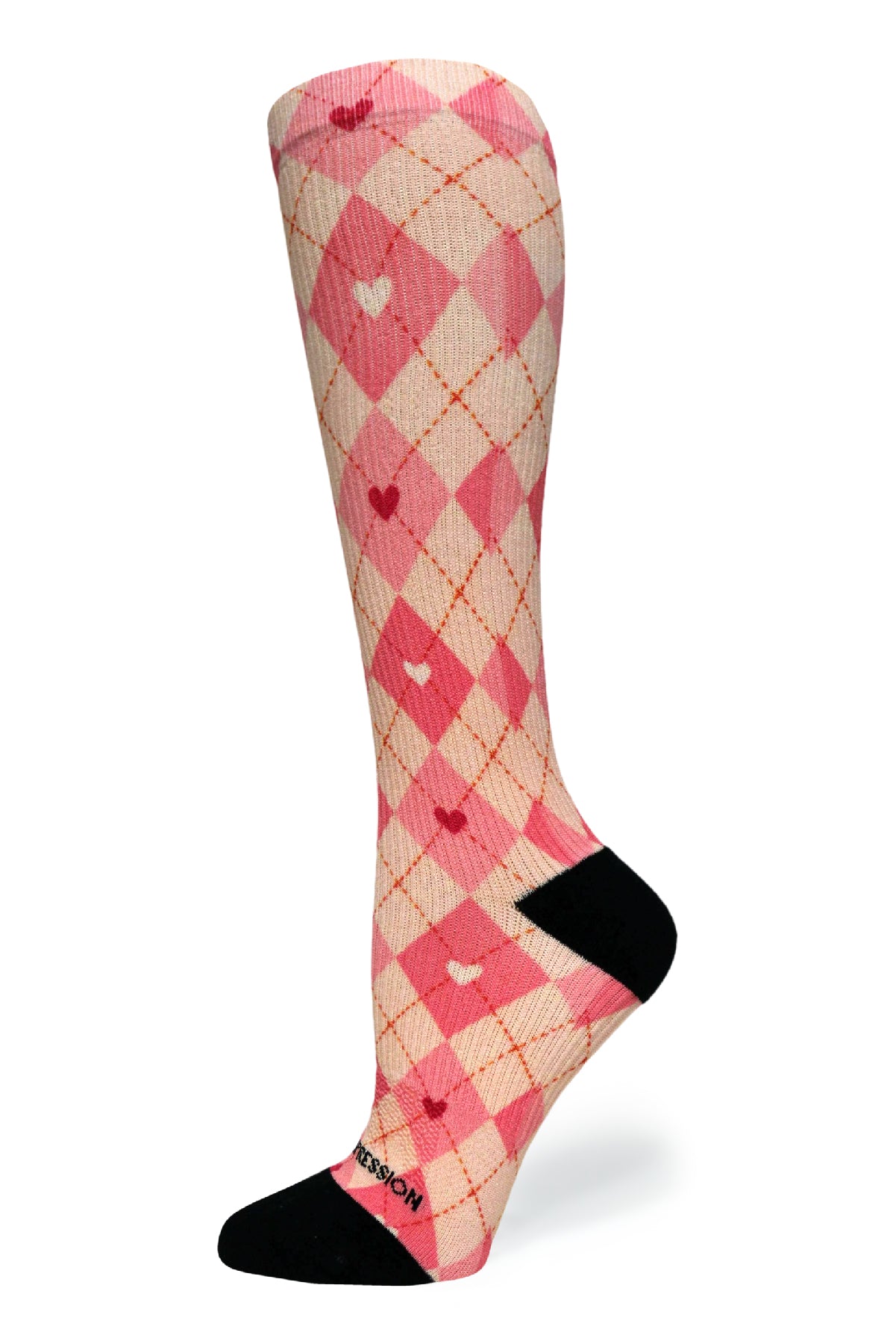 Argyle Hearts - (Standard & Extra Wide)